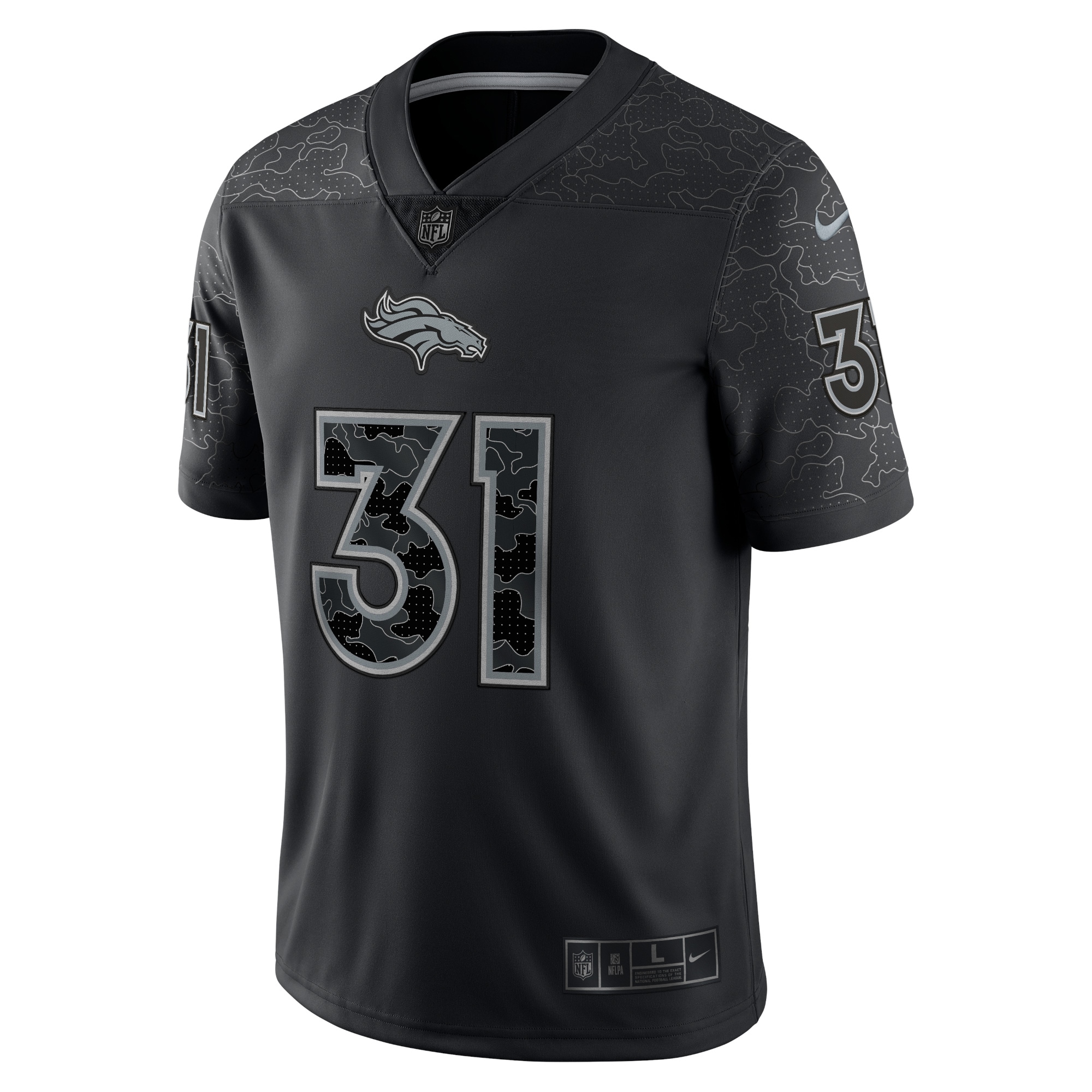 Justin Simmons Denver BroncosRFLCTV Limited Jersey - Black