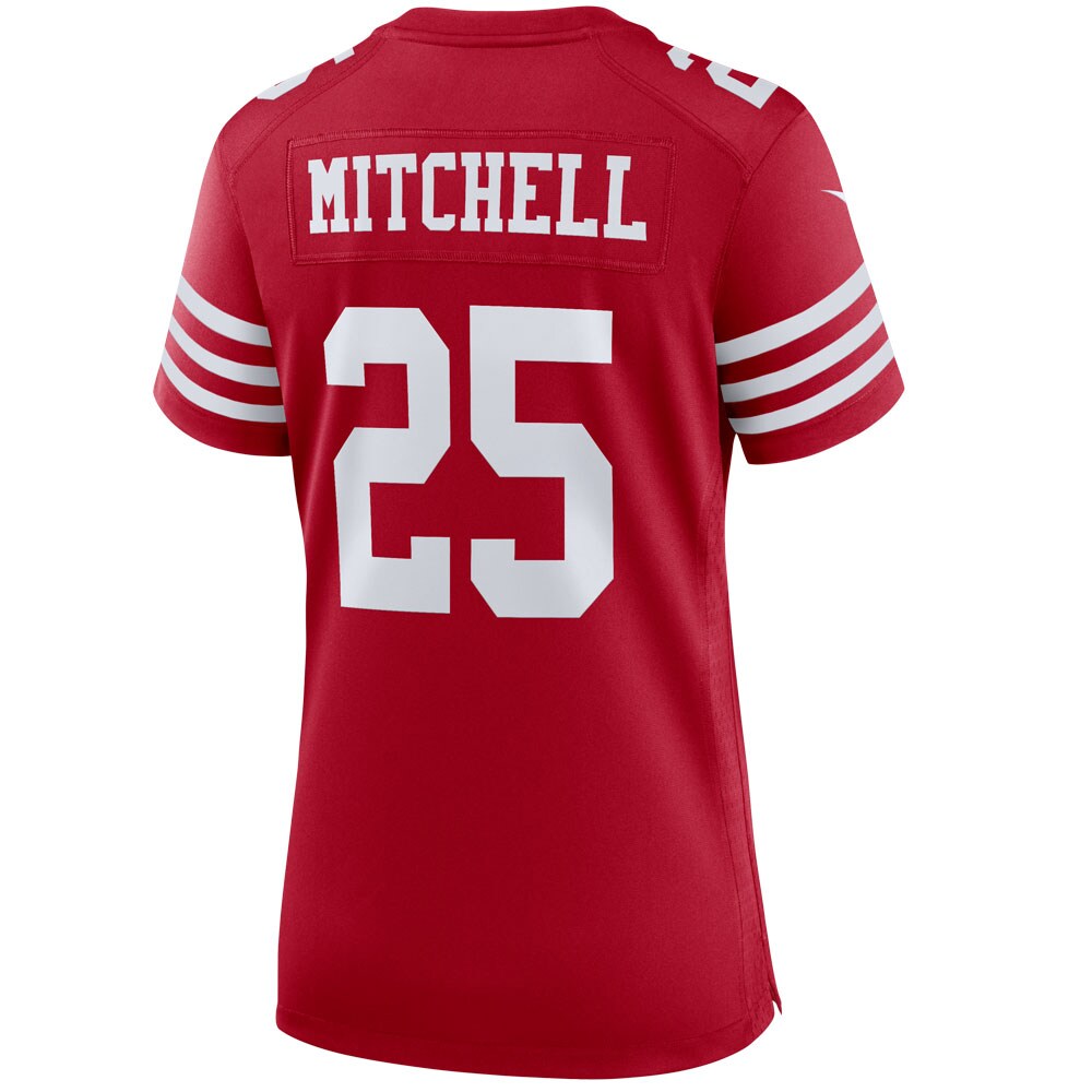 Elijah Mitchell San Francisco 49ers Women's Team Player Game Jersey - Scarlet