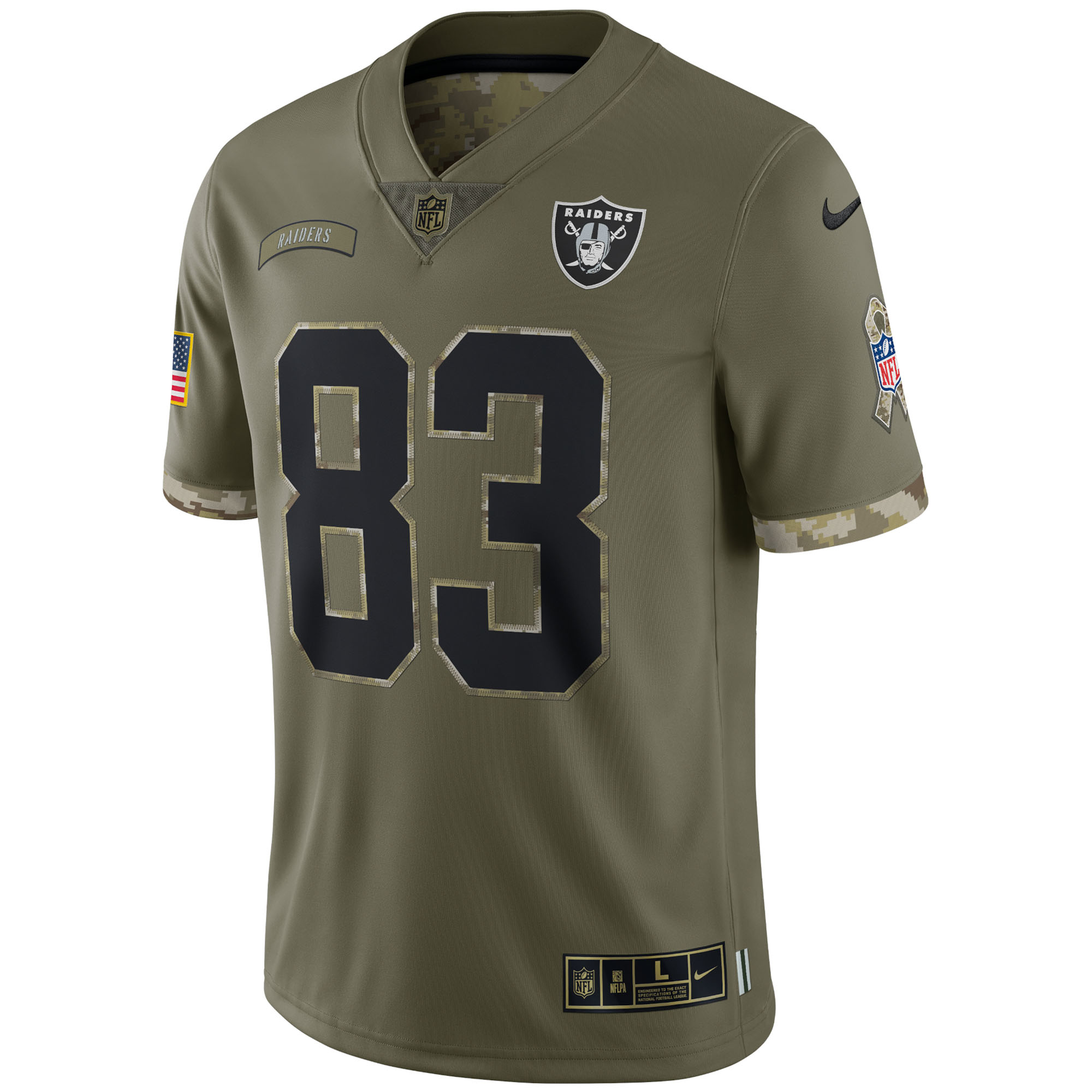 Darren Waller Las Vegas Raiders2022 Salute To Service Limited Jersey - Olive
