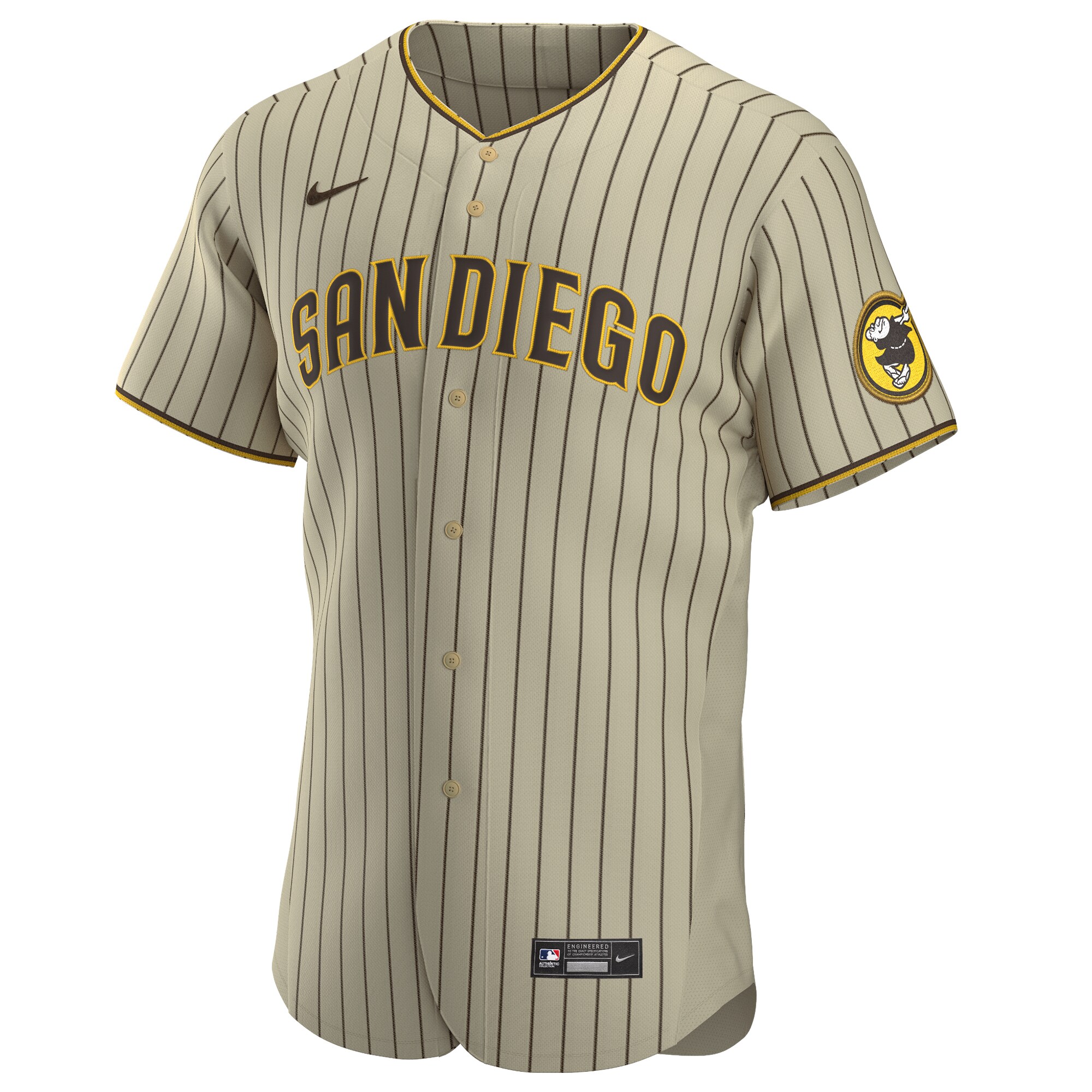 Manny Machado San Diego PadresAlternate Authentic Player Jersey - Tan/Brown