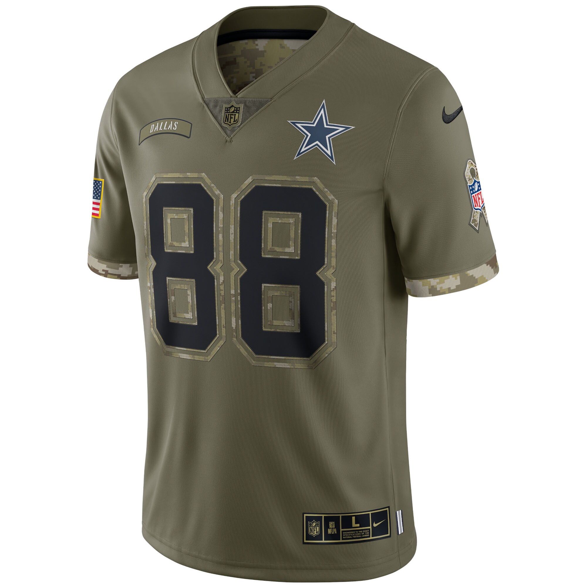 CeeDee Lamb Dallas Cowboys2022 Salute To Service Limited Jersey - Olive