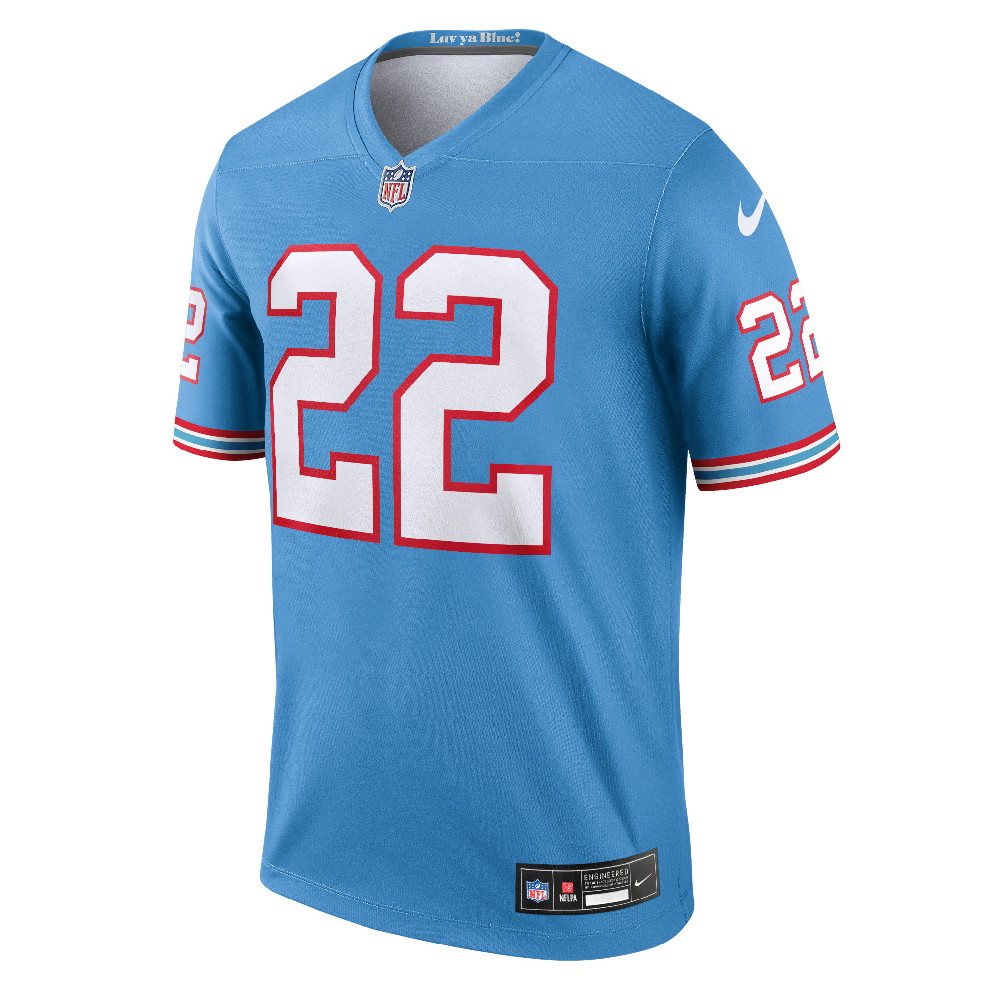 Derrick Henry Tennessee TitansOilers Throwback Legend Player Jersey - Light Blue