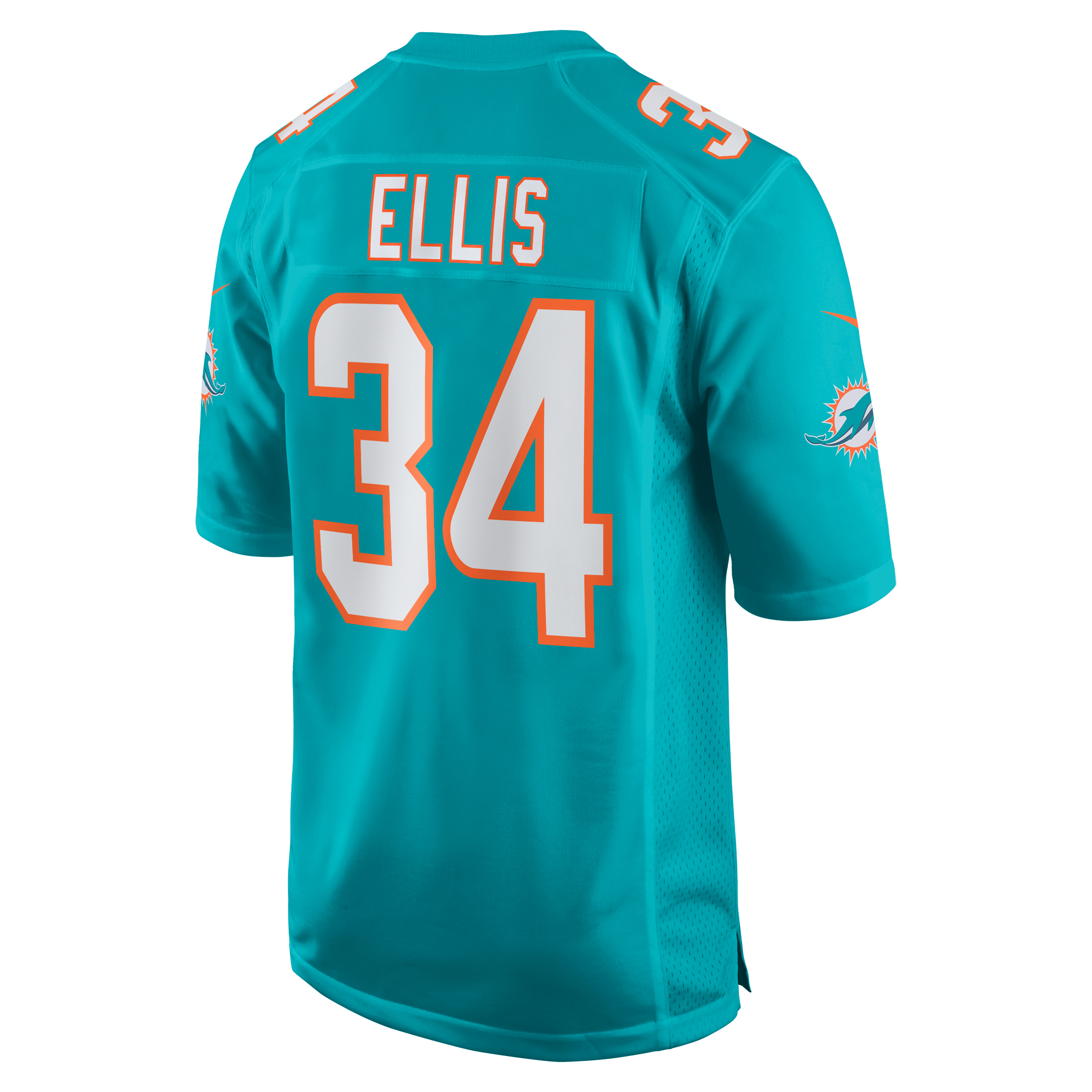 Tino Ellis Miami DolphinsHome Game Player Jersey - Aqua