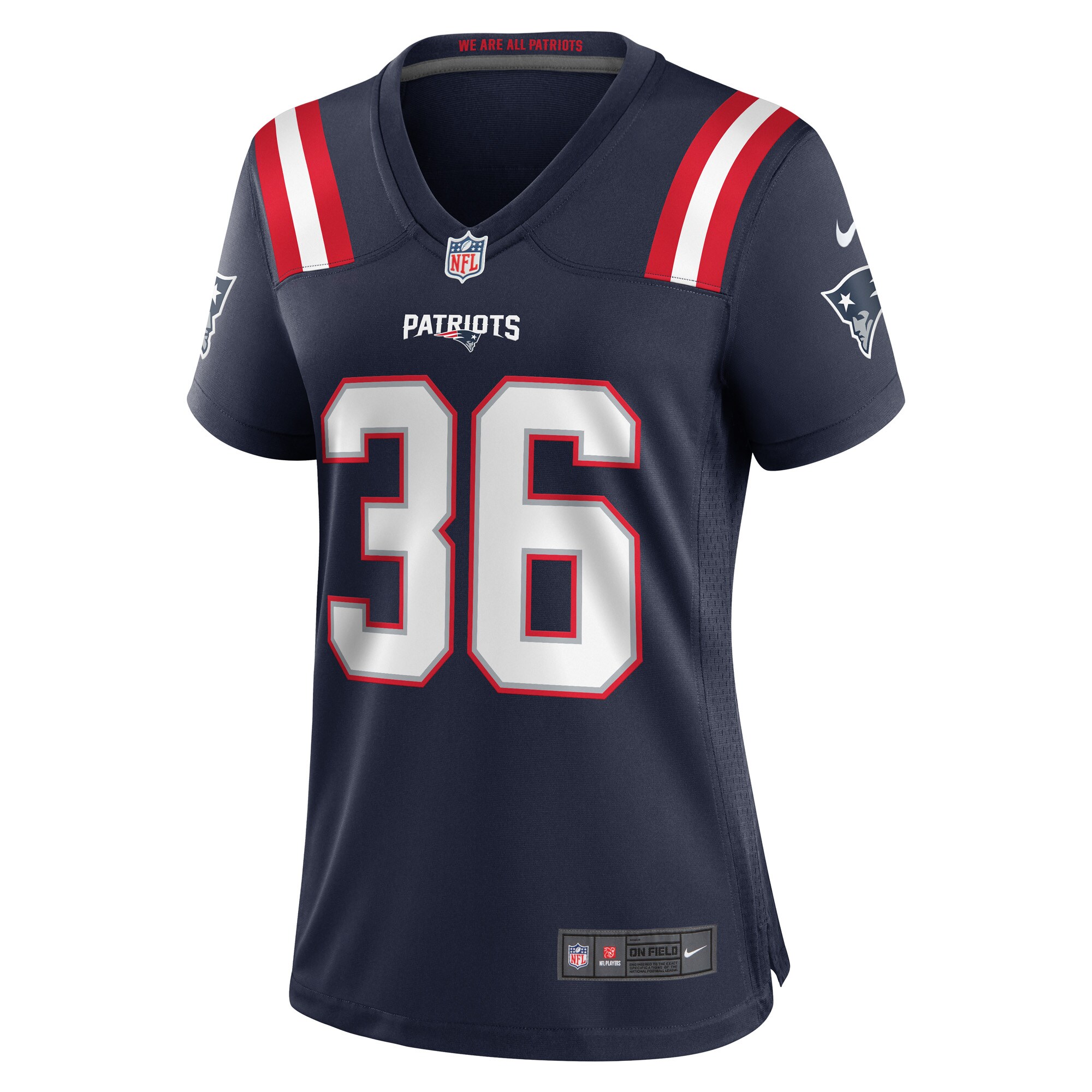 Kevin Harris New England Patriots Women's Game Player Jersey - Navy