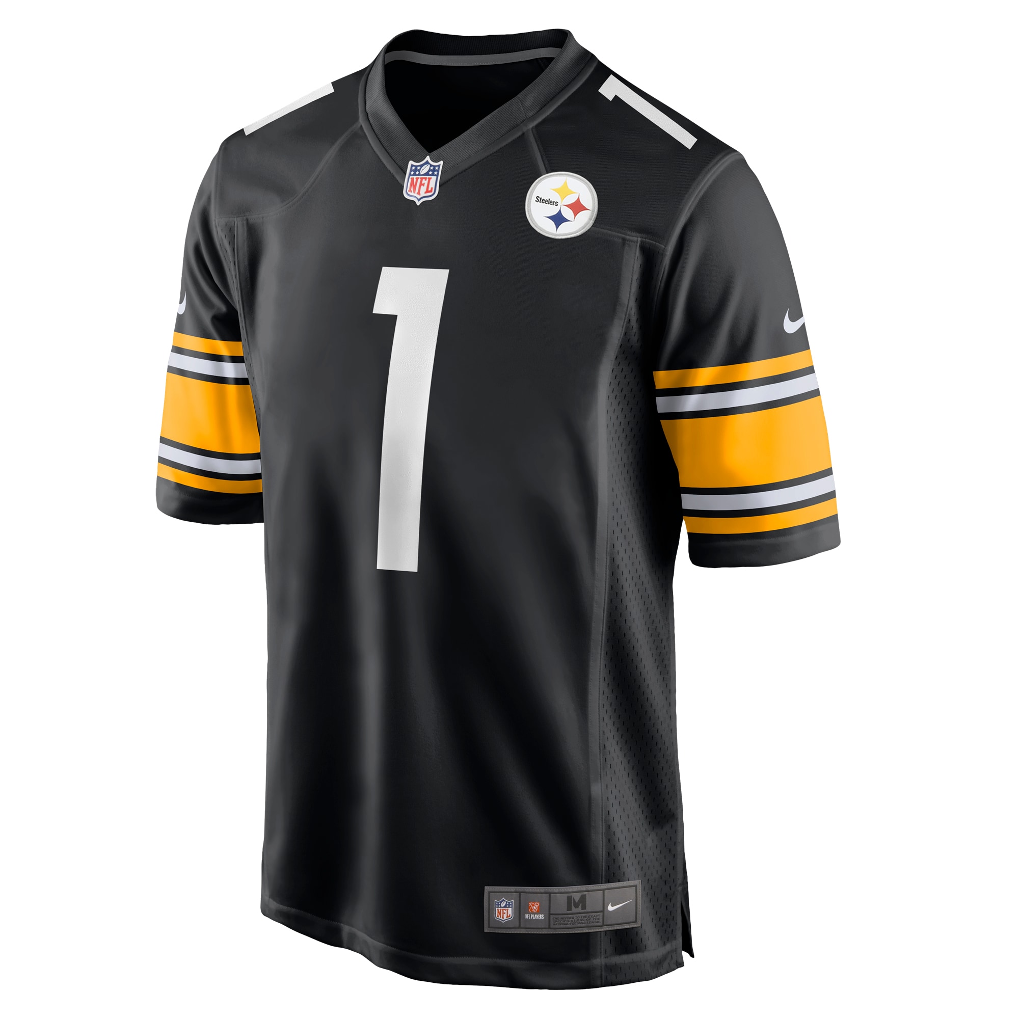 Number 1 Dad Pittsburgh SteelersGame Jersey - Black
