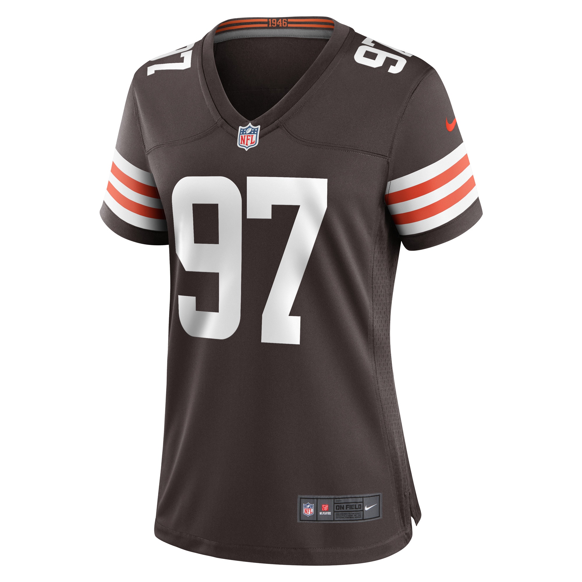 Perrion Winfrey Cleveland Browns Women's Game Player Jersey - Brown