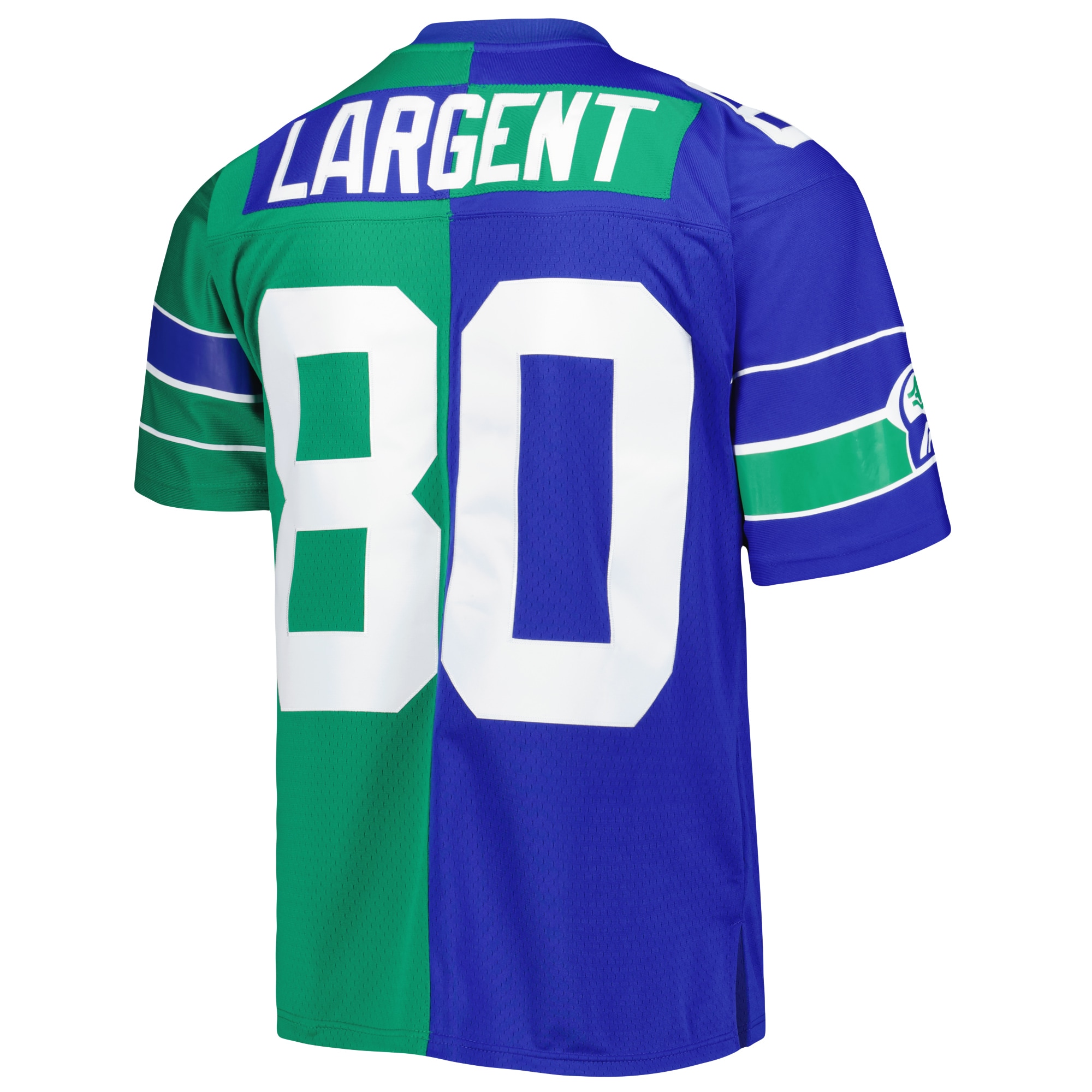 Steve Largent Seattle Seahawks Mitchell & Ness 1985 Split Legacy Replica Jersey - Royal/Green