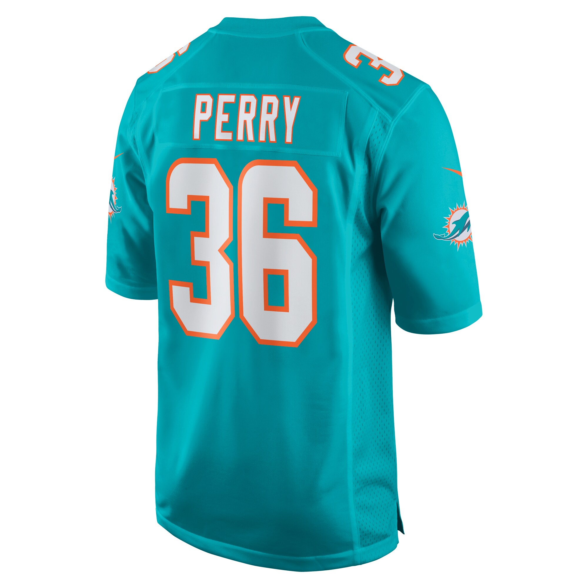 Jamal Perry Miami DolphinsHome Game Player Jersey - Aqua