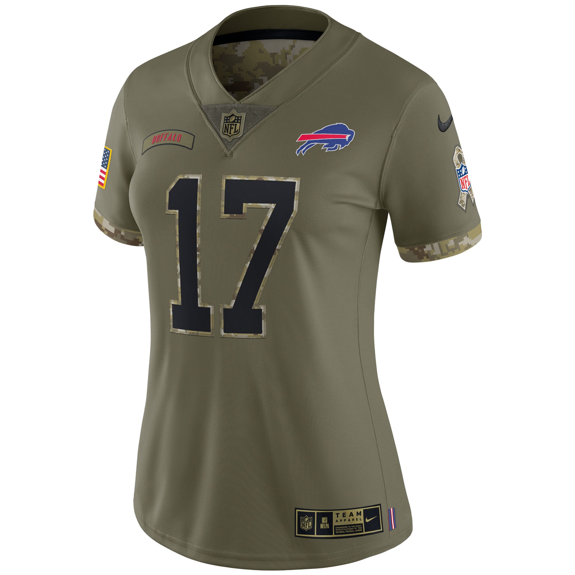 Josh Allen Buffalo Bills Women's 2022 Salute To Service Limited Jersey - Olive