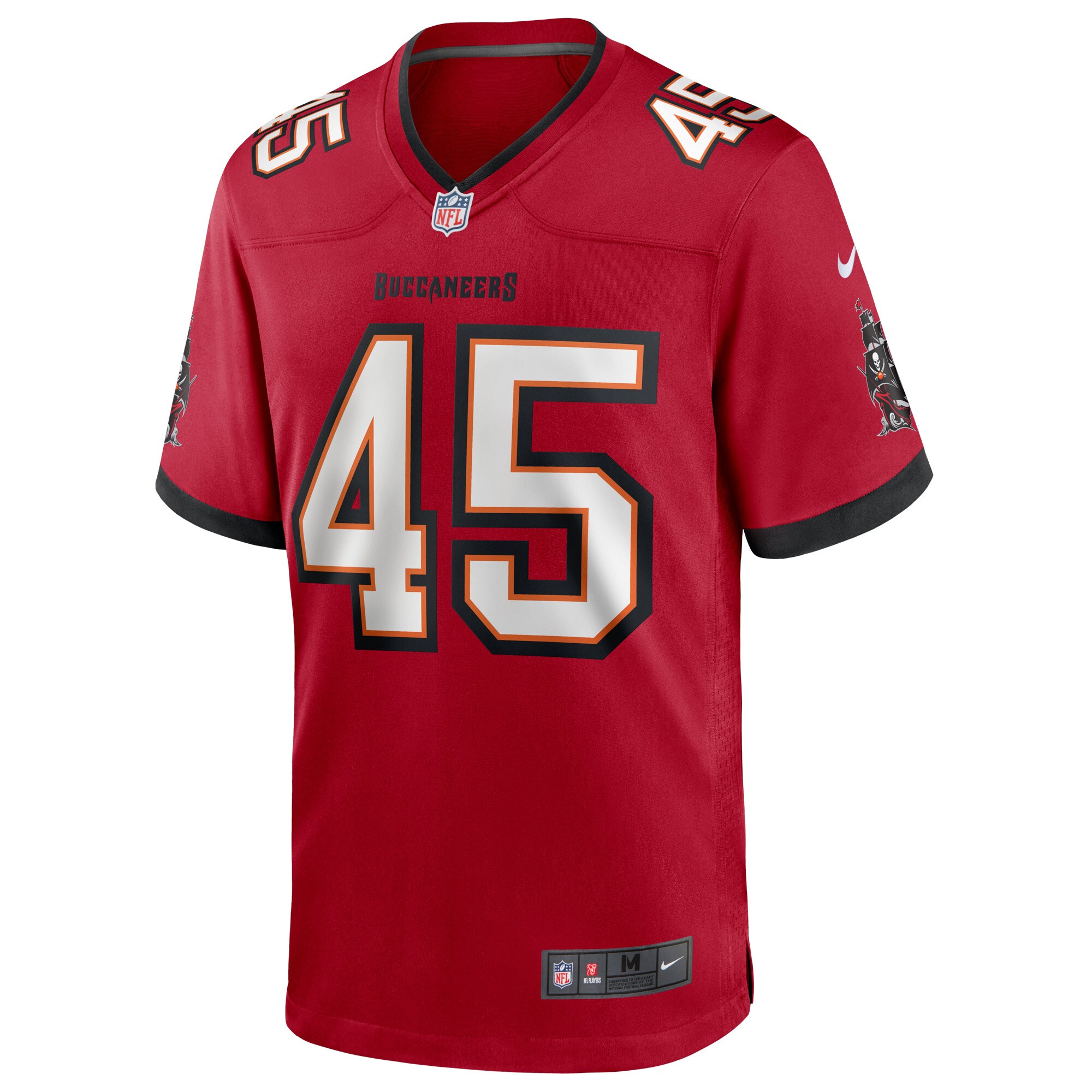 Devin White Tampa Bay BuccaneersGame Player Jersey - Red