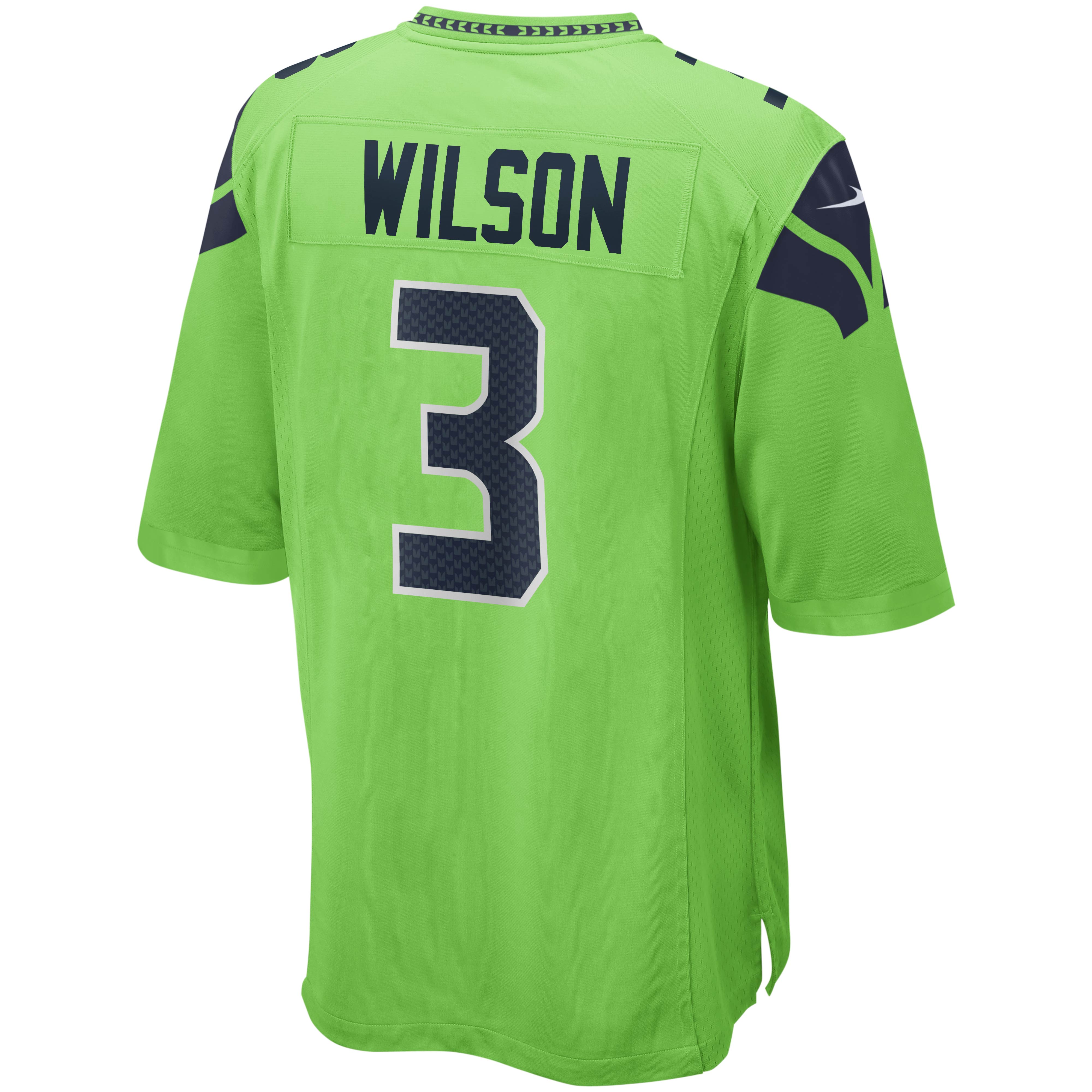 Russell Wilson Seattle SeahawksAlternate Game Jersey - Neon Green