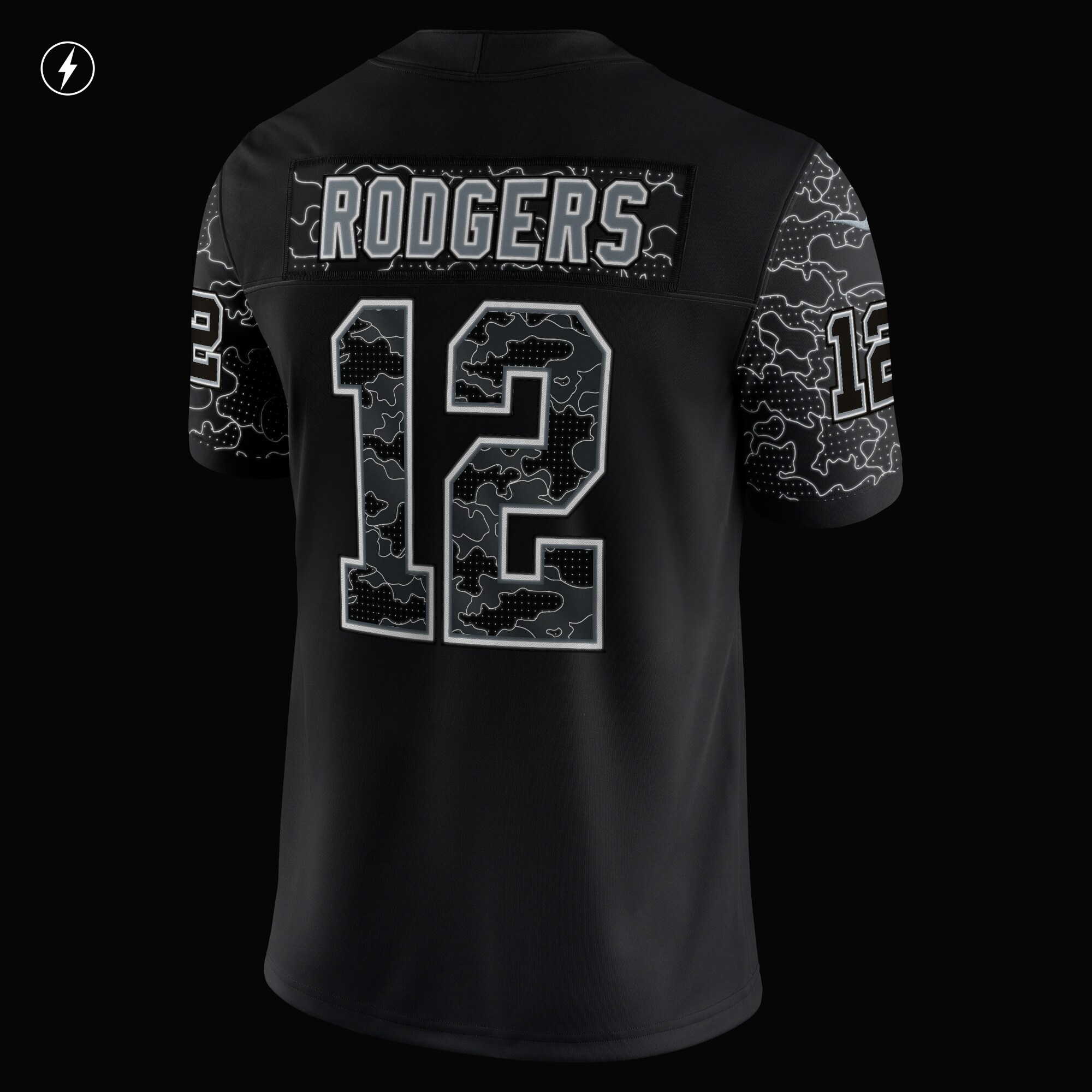 Aaron Rodgers Green Bay PackersRFLCTV Limited Jersey - Black