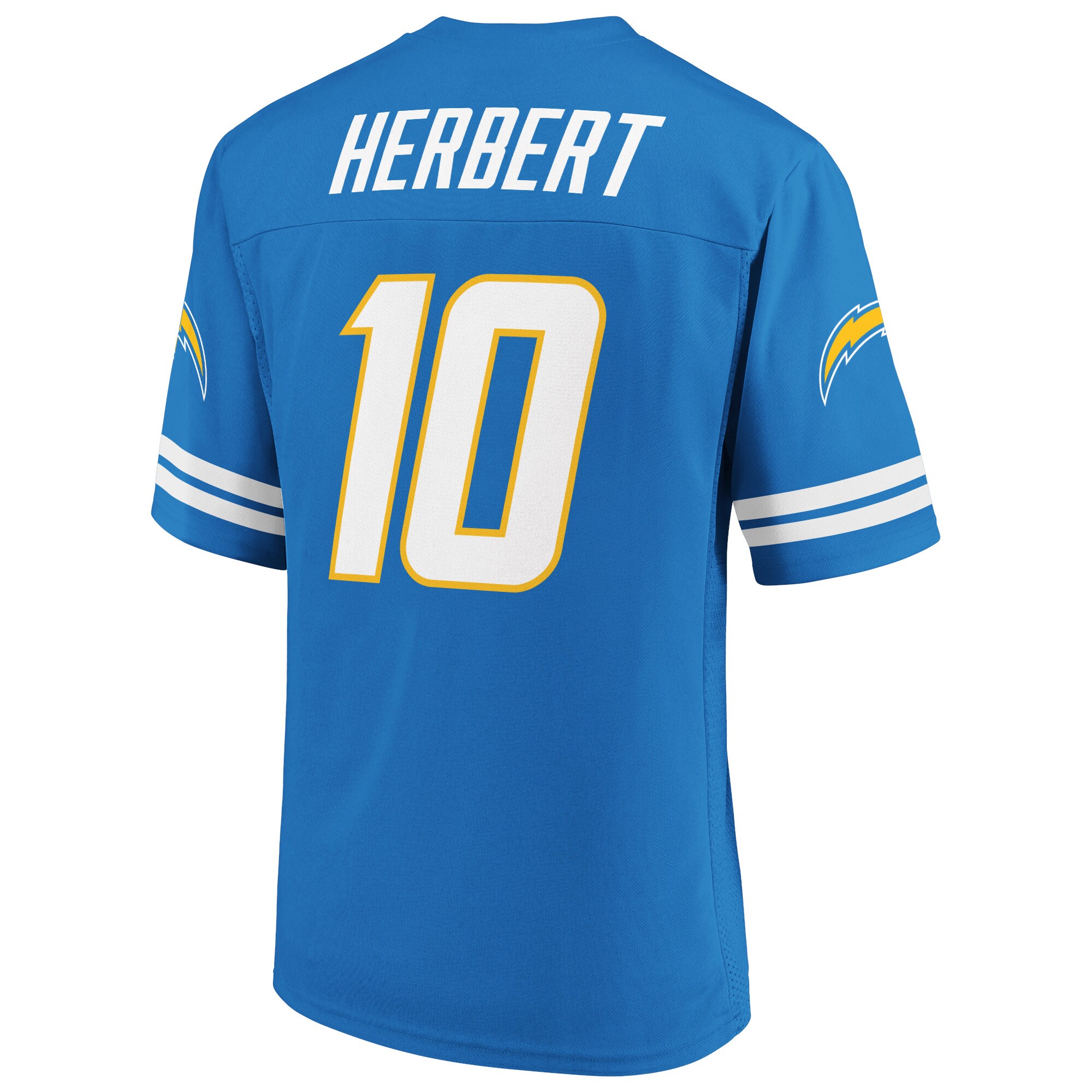 Men's Justin Herbert Powder Blue Los Angeles Chargers Mass Player Jersey