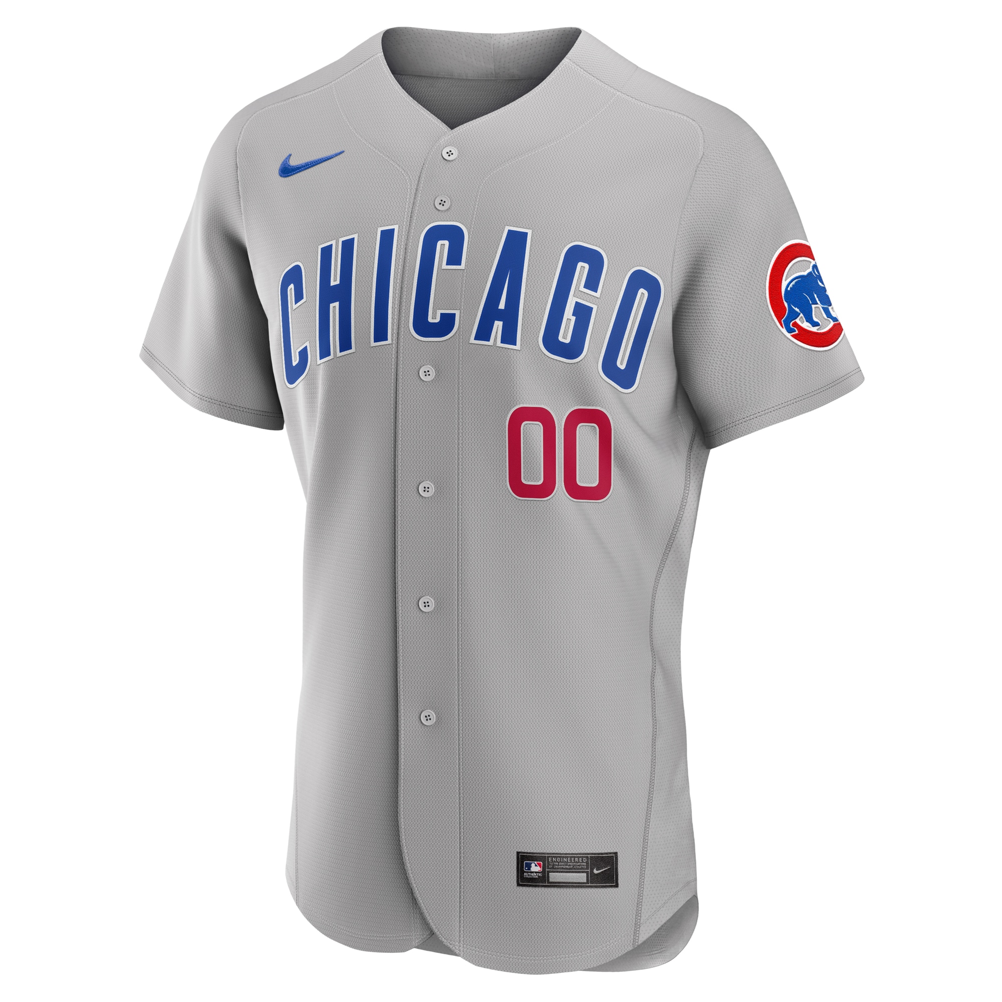 Chicago CubsRoad Authentic Custom Jersey - Gray