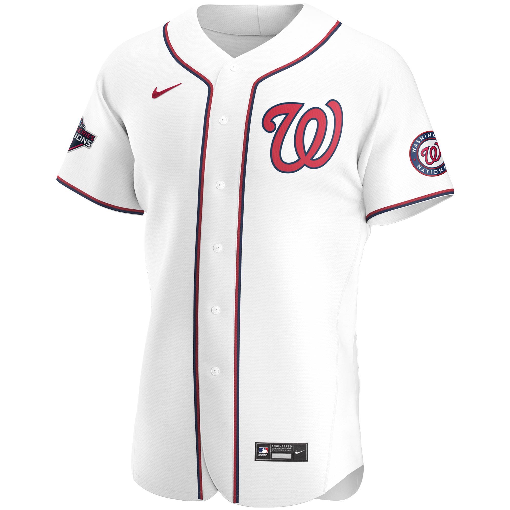 Washington Nationals2019 World Series Champions Home Authentic Team Jersey - White