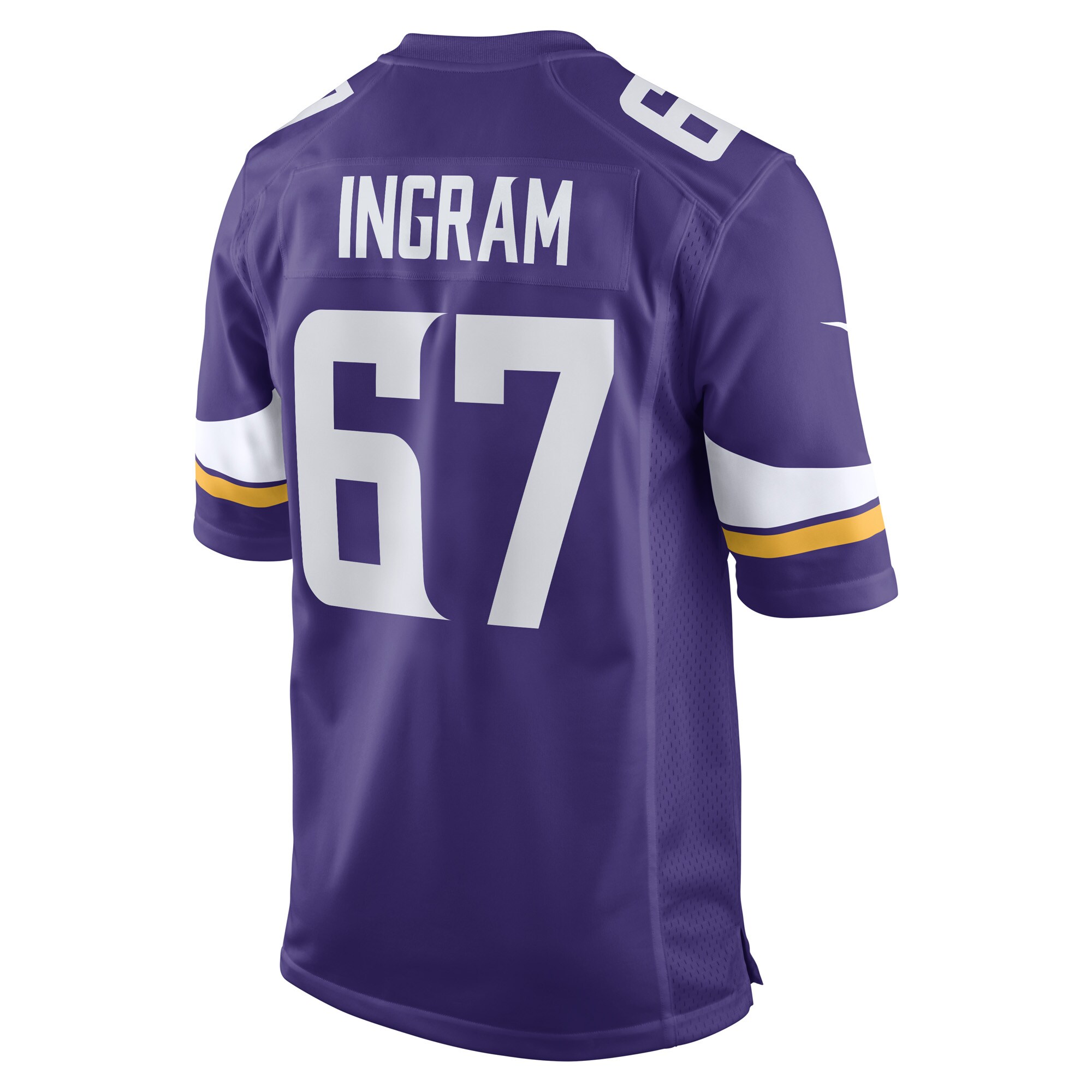 Ed Ingram Minnesota VikingsGame Player Jersey - Purple