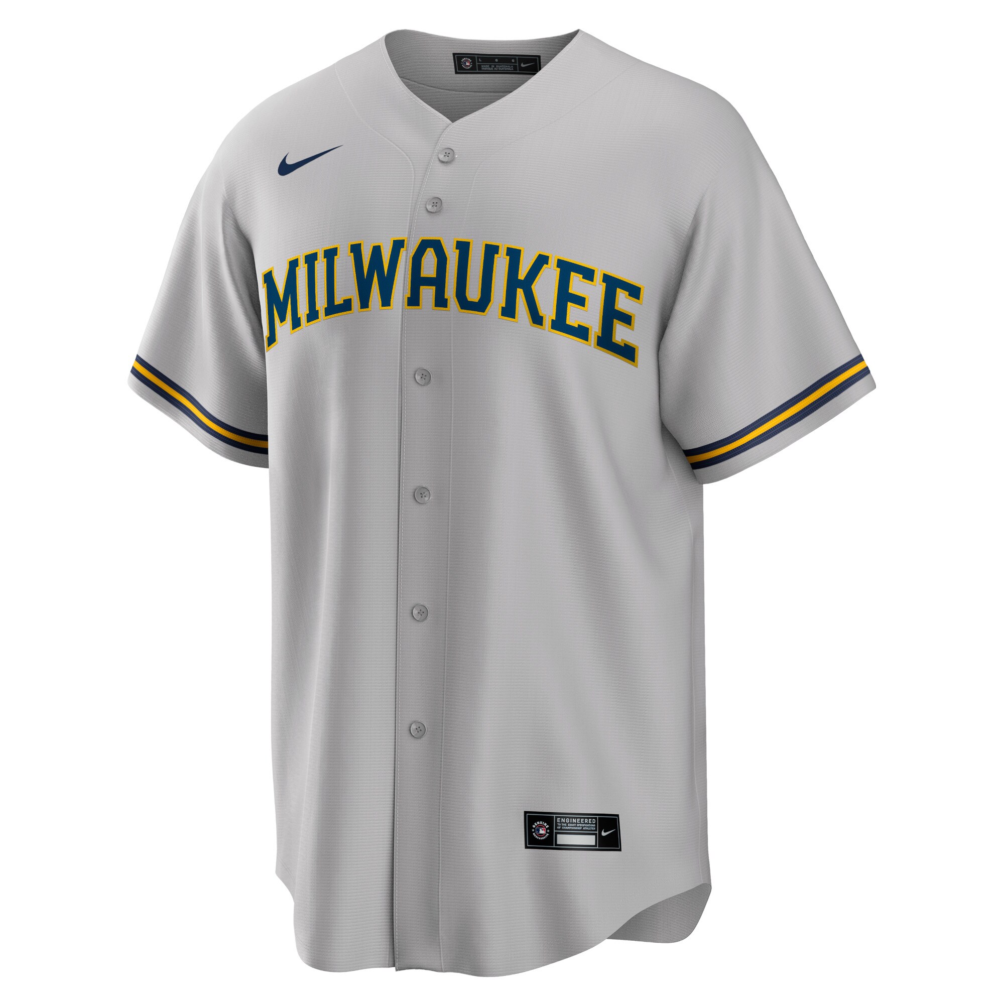 Christian Yelich Milwaukee BrewersAlternate Replica Player Jersey - Gray