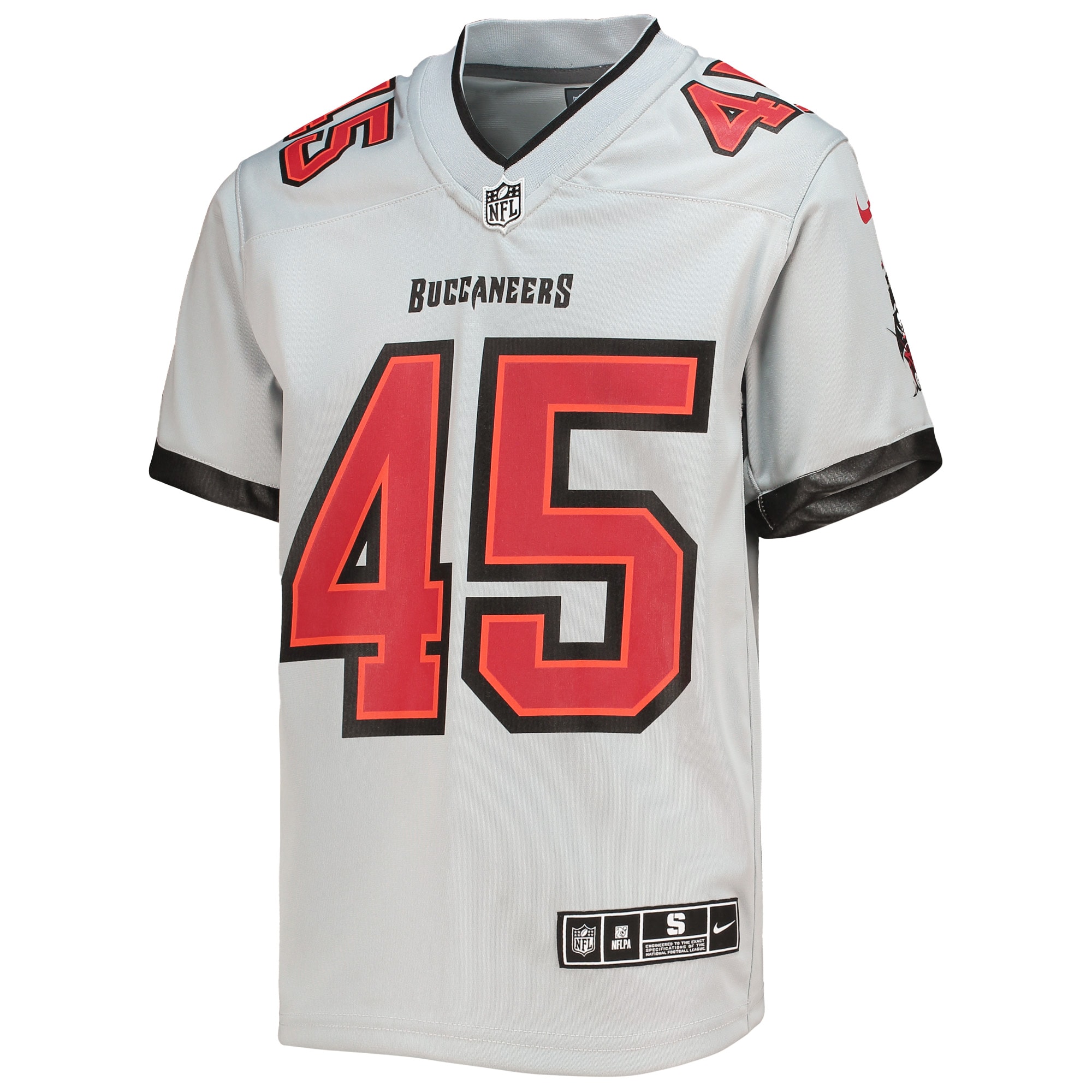 Devin White Tampa Bay BuccaneersYouth Inverted Team Game Jersey - Gray