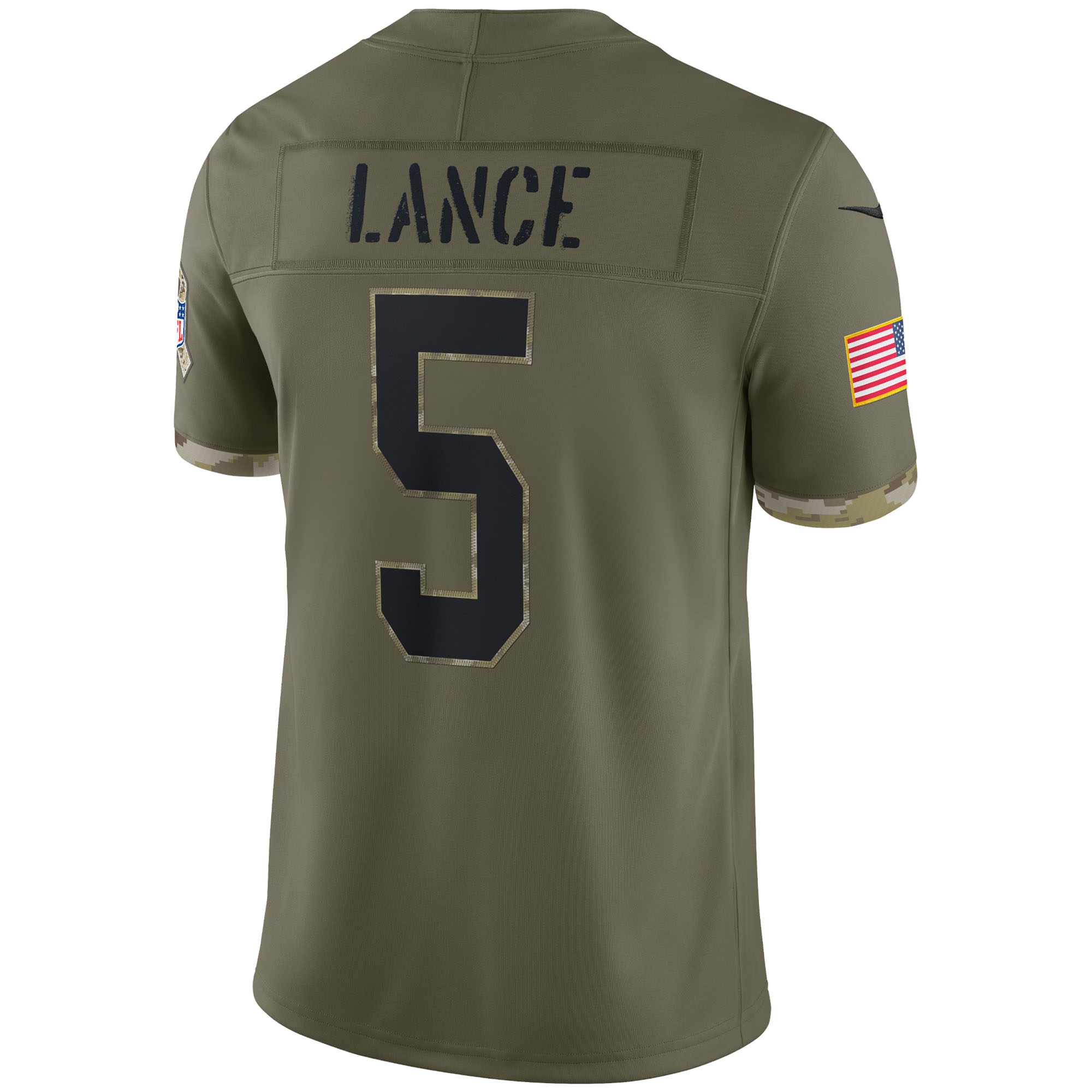 Trey Lance San Francisco 49ers2022 Salute To Service Limited Jersey - Olive