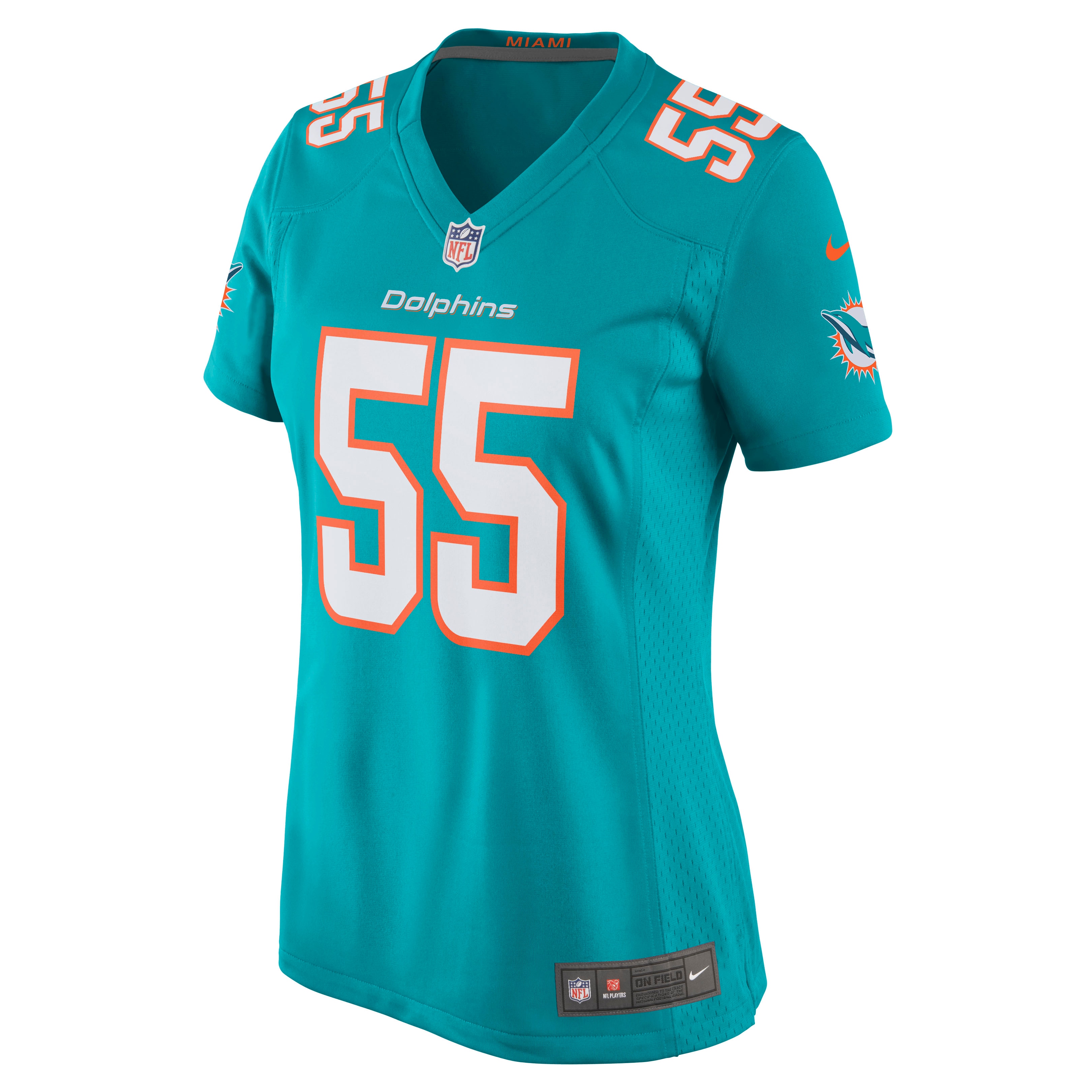 Jerome Baker Miami Dolphins Women's Game Jersey - Aqua