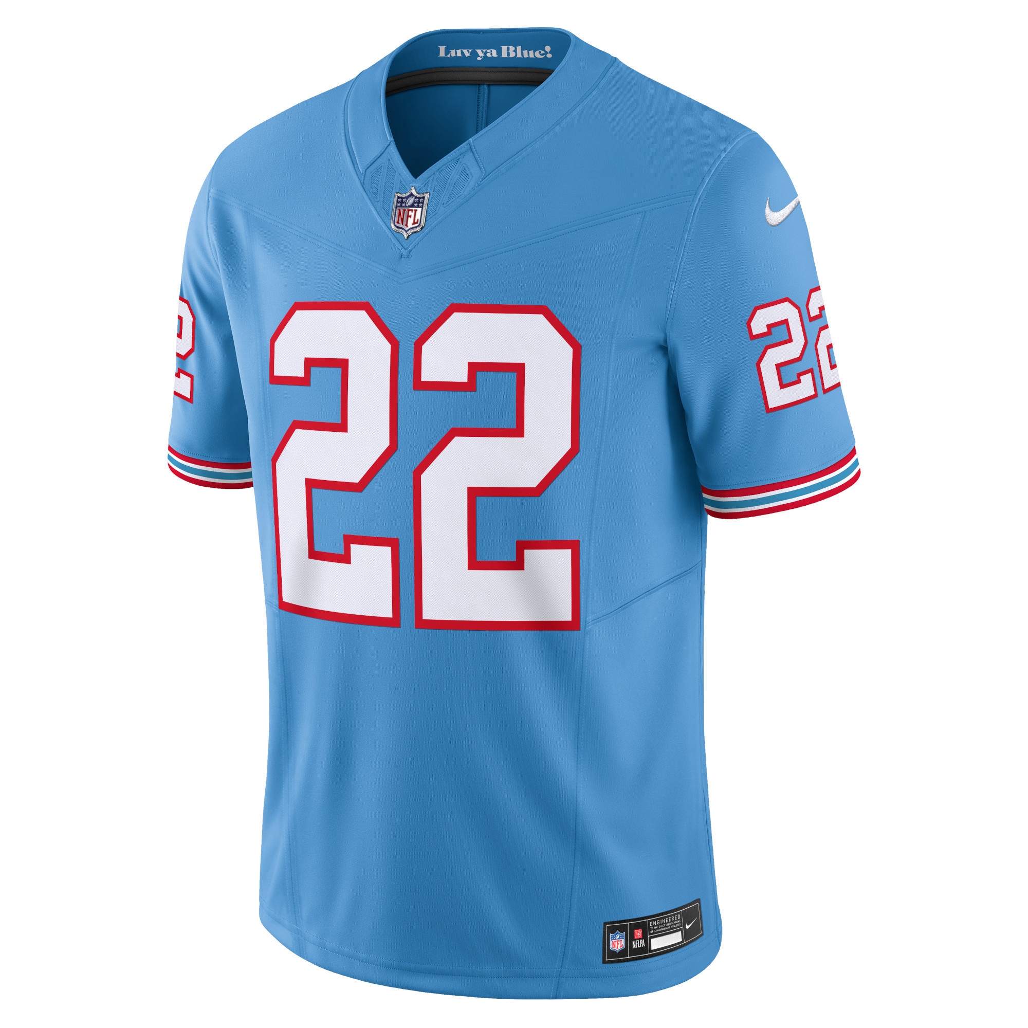 Derrick Henry Tennessee TitansOilers Throwback Vapor F.U.S.E. Limited Jersey - Light Blue
