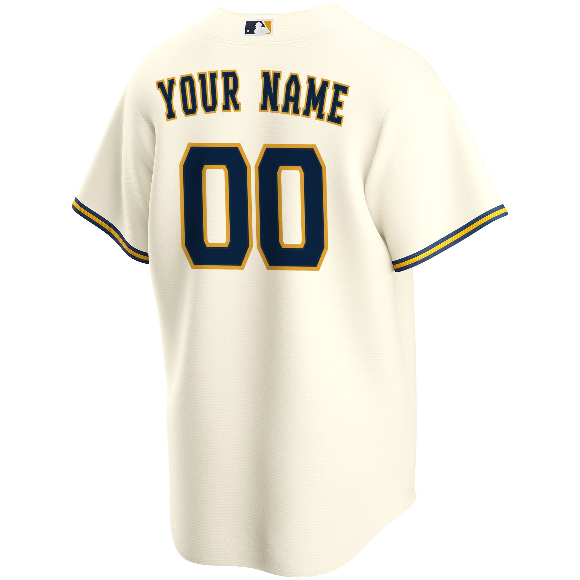 Milwaukee BrewersHome Replica Custom Jersey - Cream
