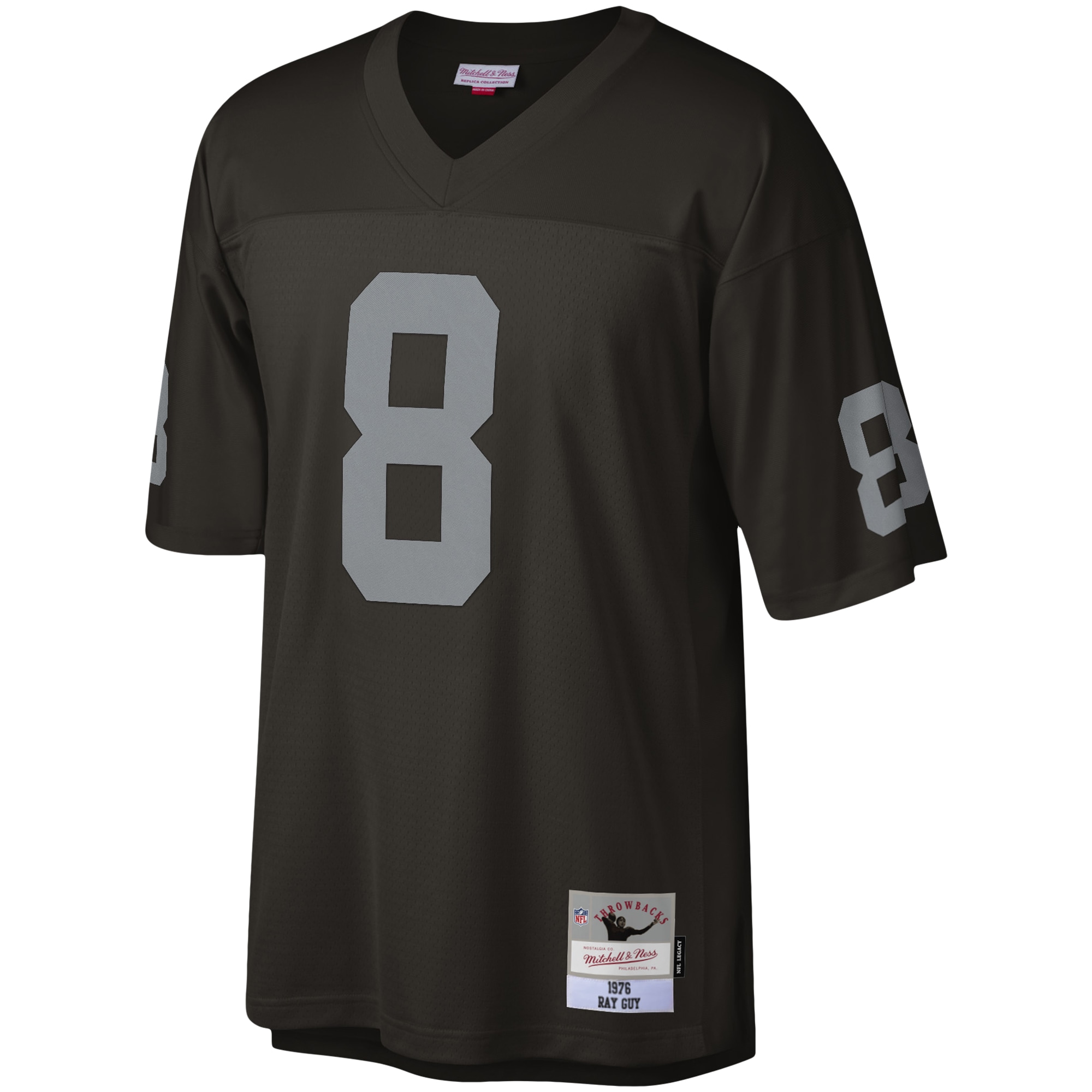 Ray Guy Las Vegas Raiders Mitchell & Ness 1976 Legacy Replica Jersey - Black