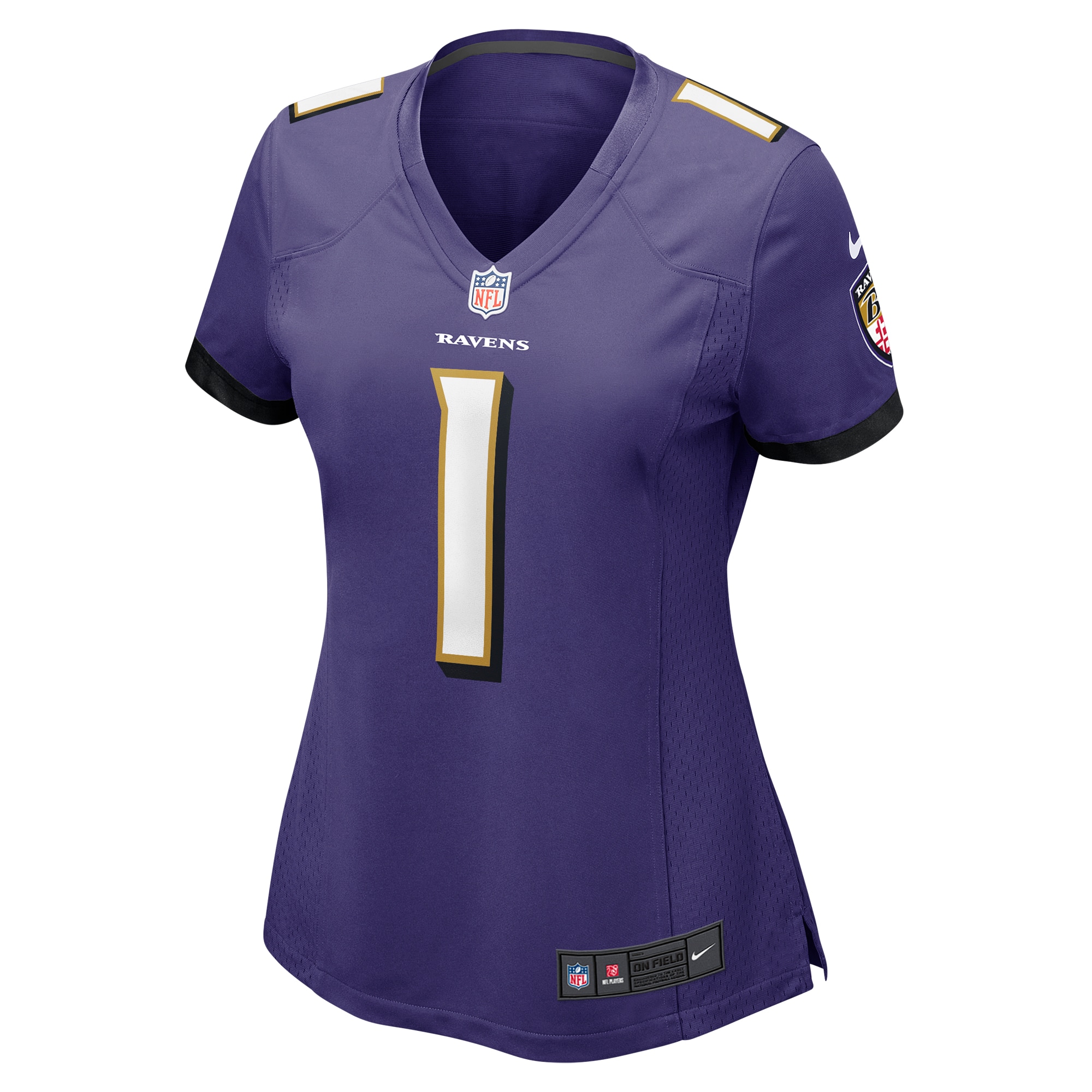 Number 1 Mom Baltimore Ravens Women's Game Jersey - Purple