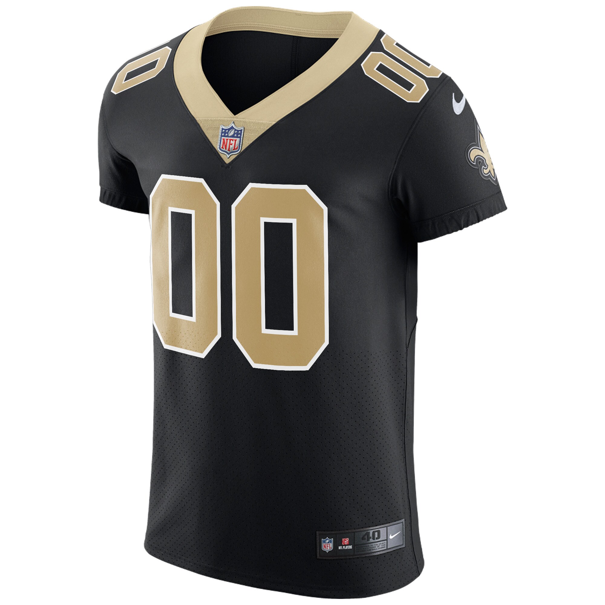 New Orleans SaintsVapor Untouchable Custom Elite Jersey - Black