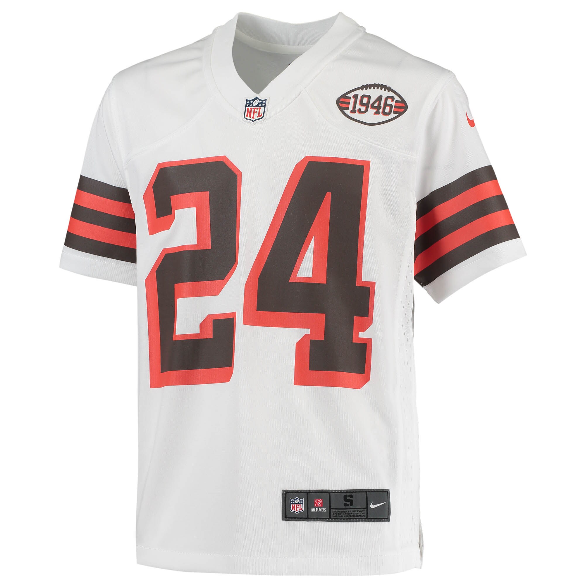 Nick Chubb Cleveland BrownsYouth 1946 Collection Alternate Game Jersey - White