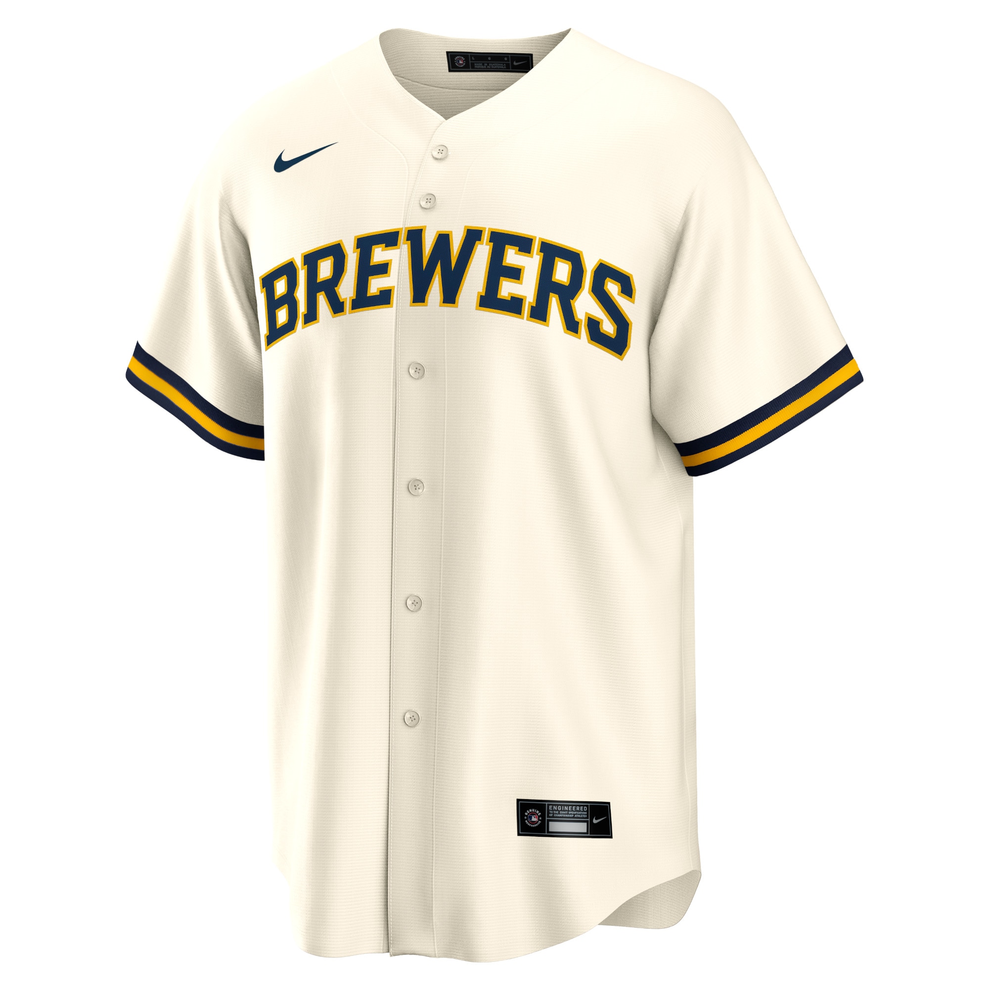 Christian Yelich Milwaukee BrewersAlternate Replica Player Jersey - Cream