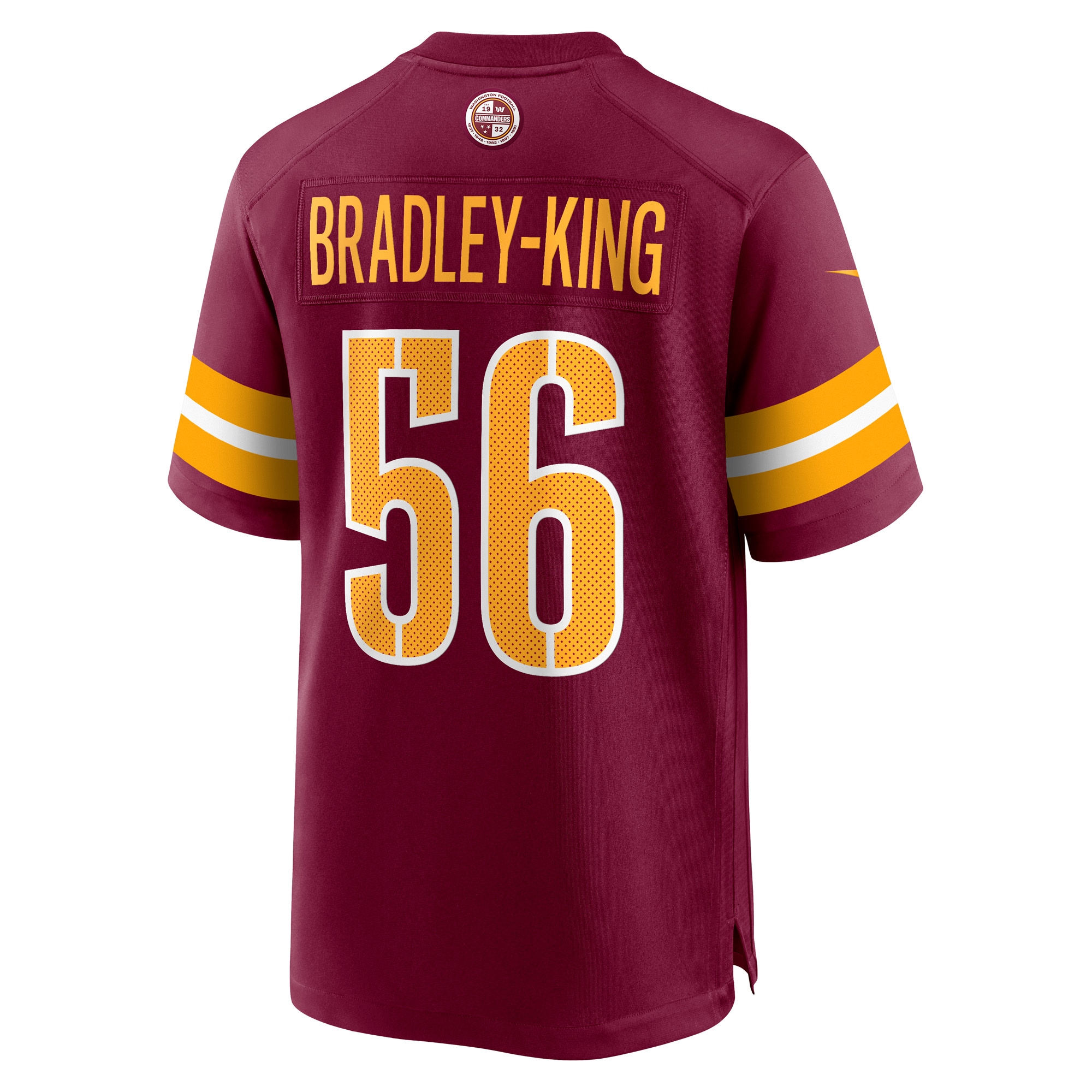 Will Bradley-King Washington CommandersGame Player Jersey - Burgundy