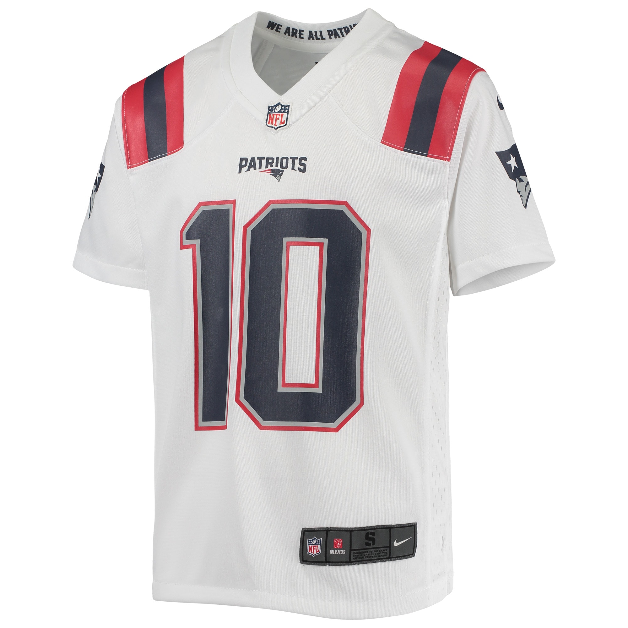 Mac Jones New England PatriotsYouth Game Jersey - White