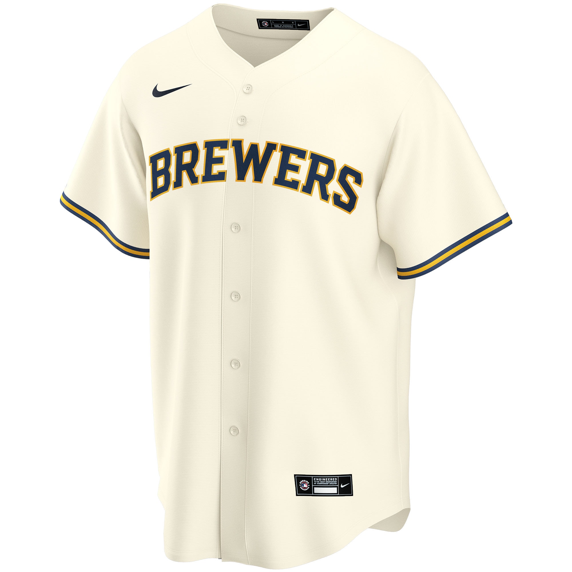 Milwaukee BrewersHome Pick-A-Player Retired Roster Replica Jersey - Cream