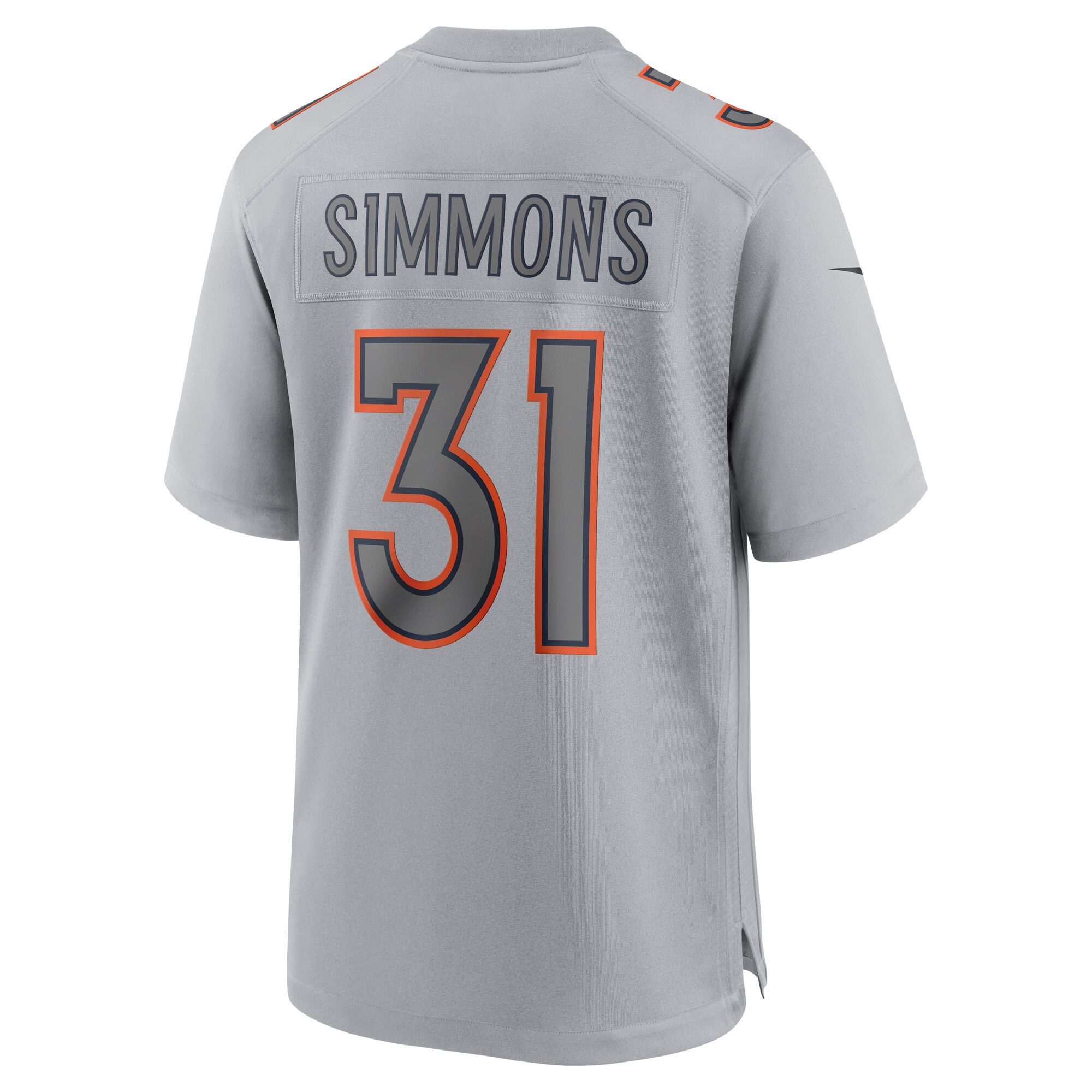 Justin Simmons Denver BroncosAtmosphere Fashion Game Jersey - Gray