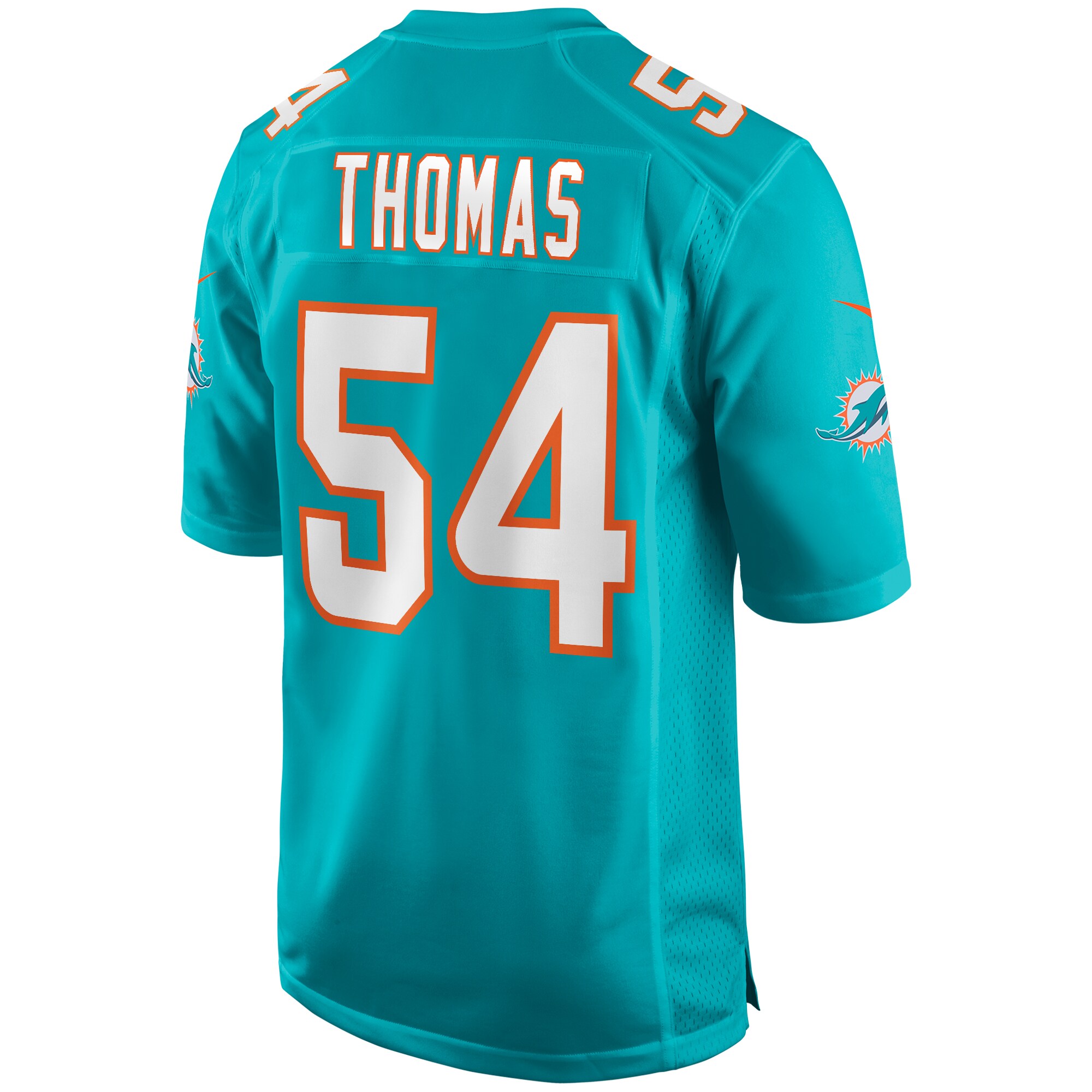 Zach Thomas Miami DolphinsGame Retired Player Jersey - Aqua