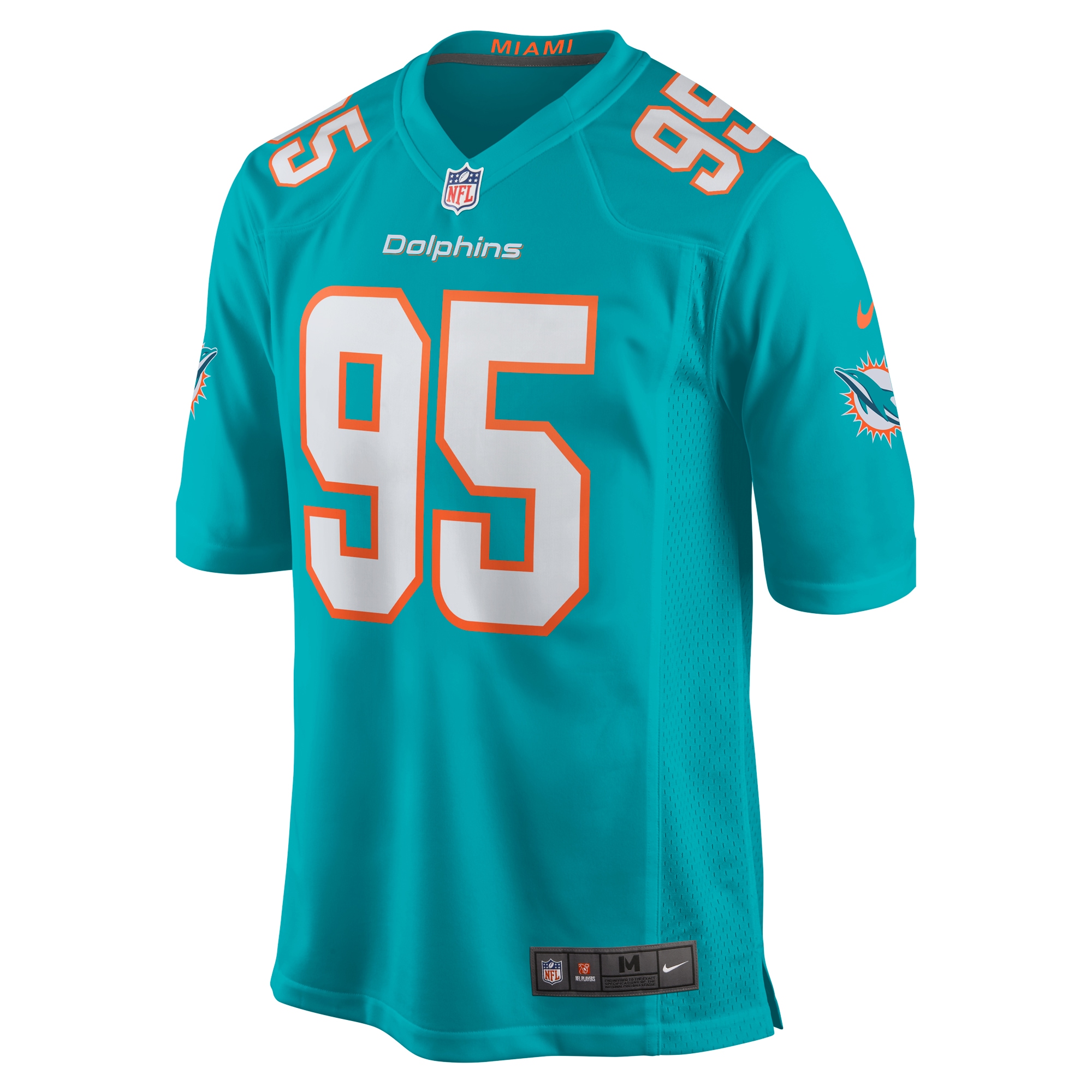 Josiah Bronson Miami DolphinsHome Game Player Jersey - Aqua