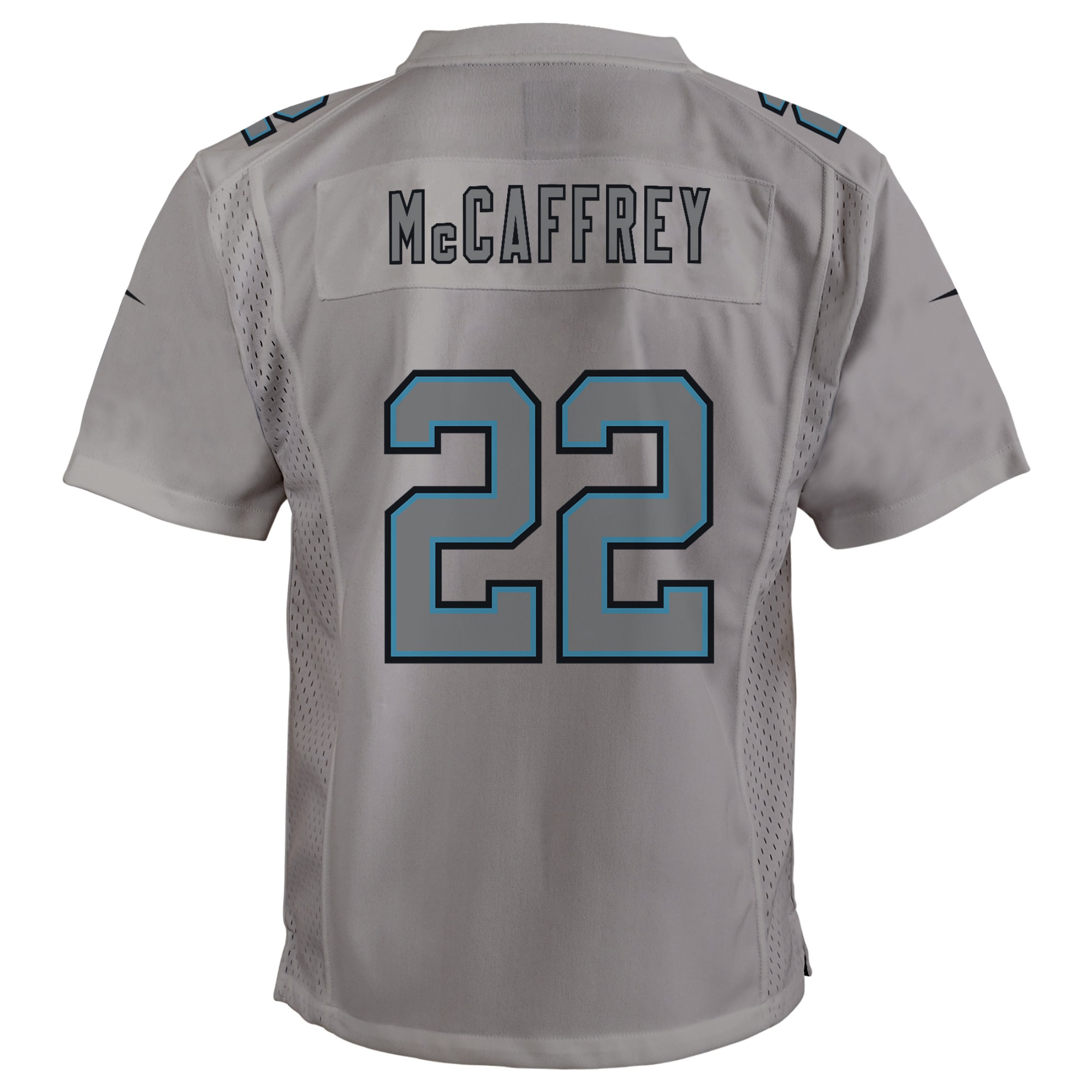 Christian McCaffrey Carolina PanthersYouth Atmosphere Game Jersey - Gray