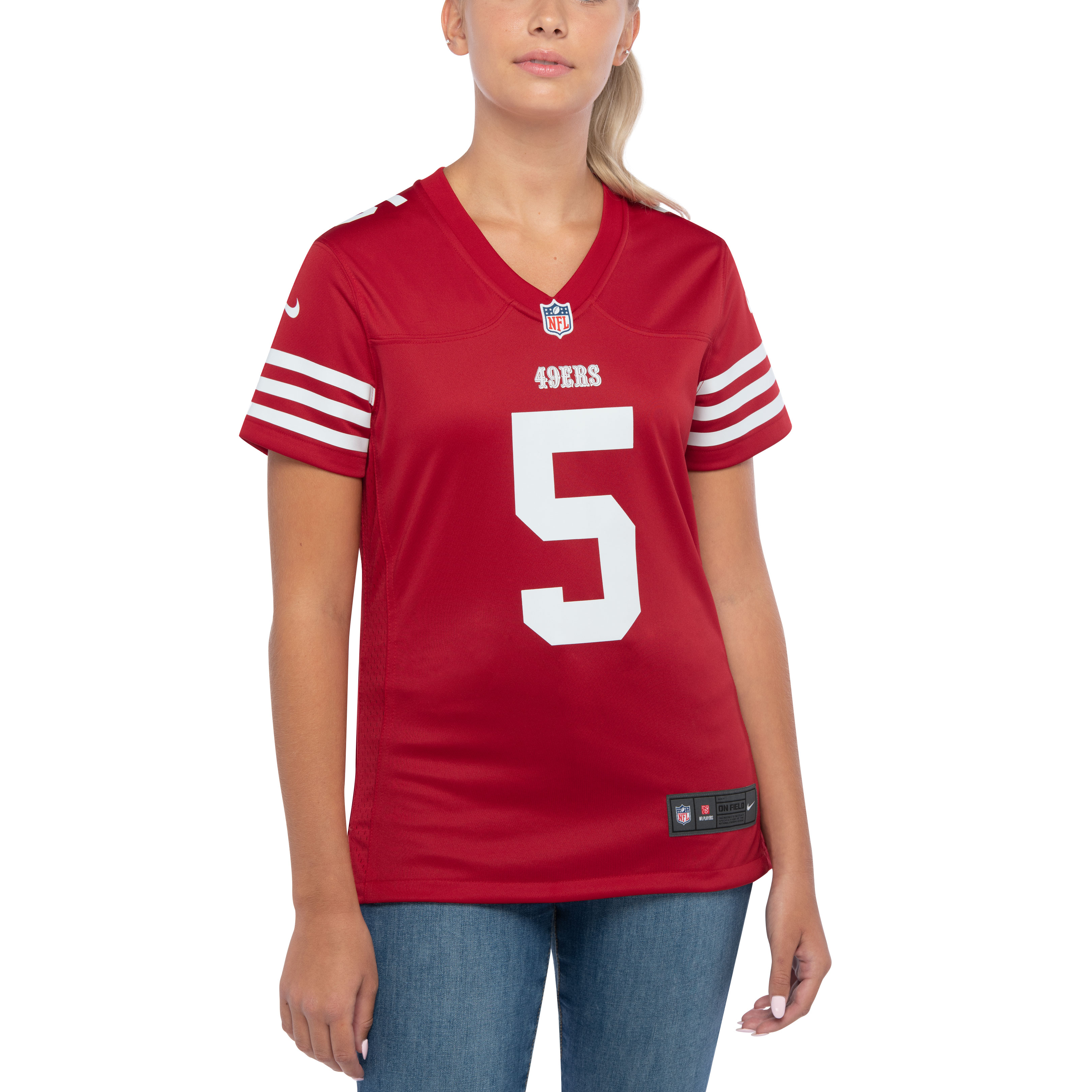 Trey Lance San Francisco 49ers Women's Team Player Game Jersey - Scarlet