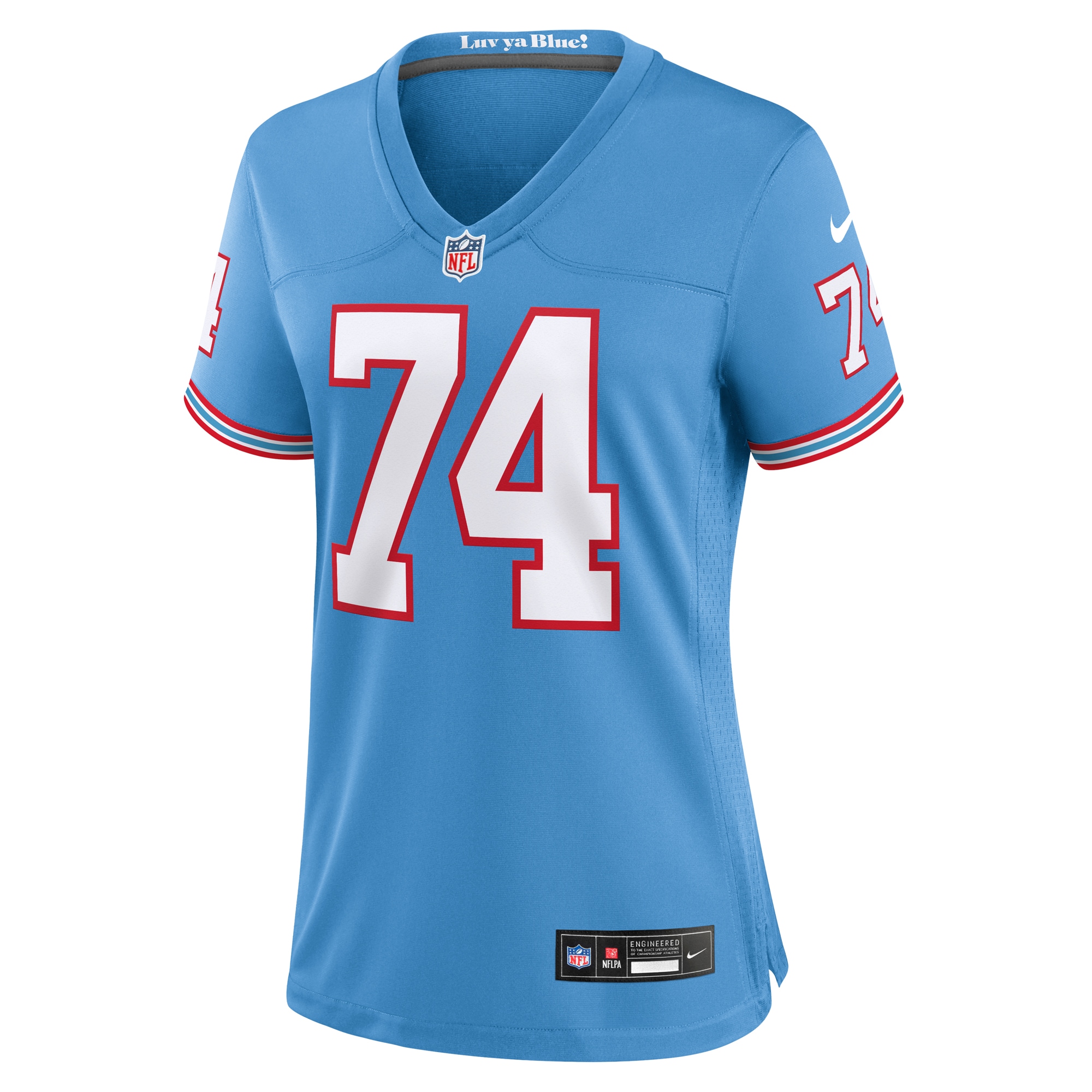 Bruce Matthews Tennessee Titans Women's Oilers Throwback Retired Player Game Jersey - Light Blue