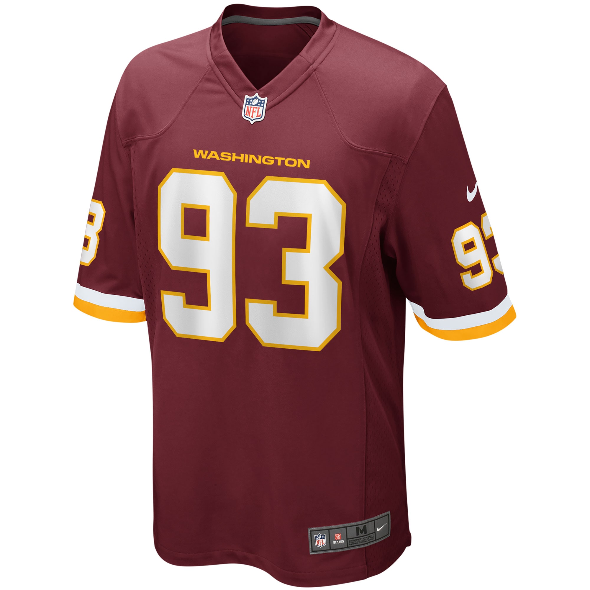 Jonathan Allen Washington Football TeamHome Game Jersey - Burgundy