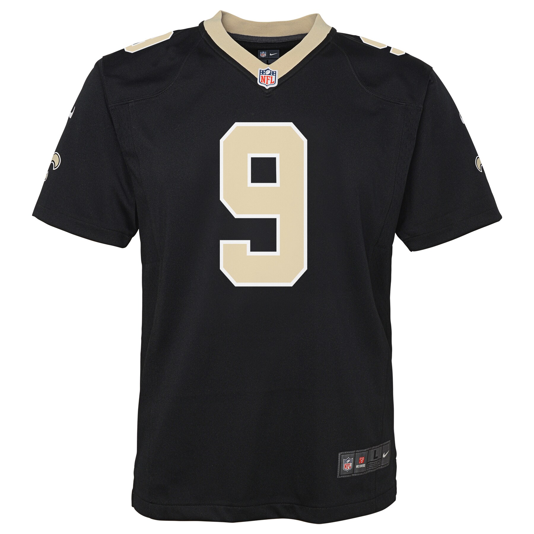 Drew Brees New Orleans SaintsYouth Team Color Game Jersey - Black