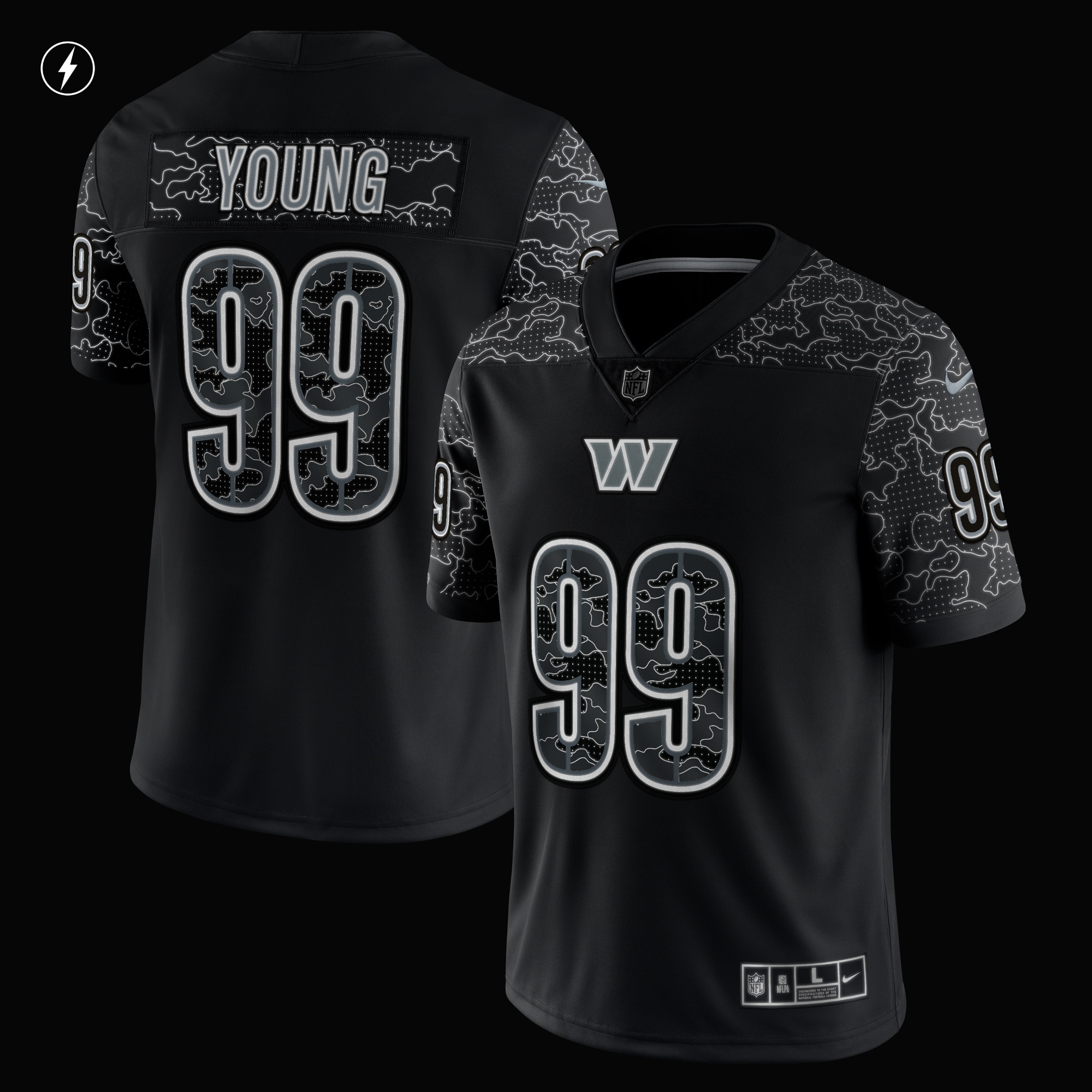 Chase Young Washington CommandersRFLCTV Limited Jersey - Black