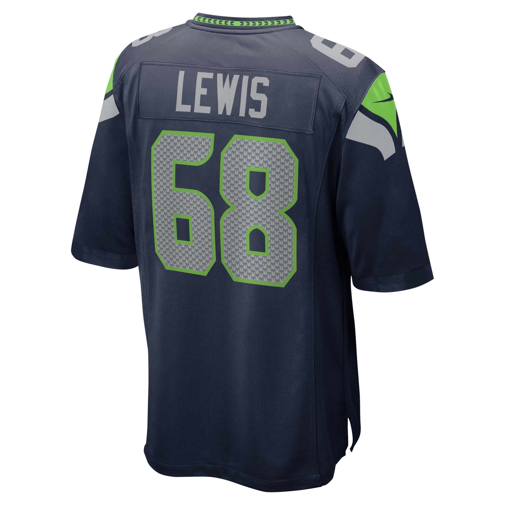 Damien Lewis Seattle SeahawksGame Jersey - College Navy
