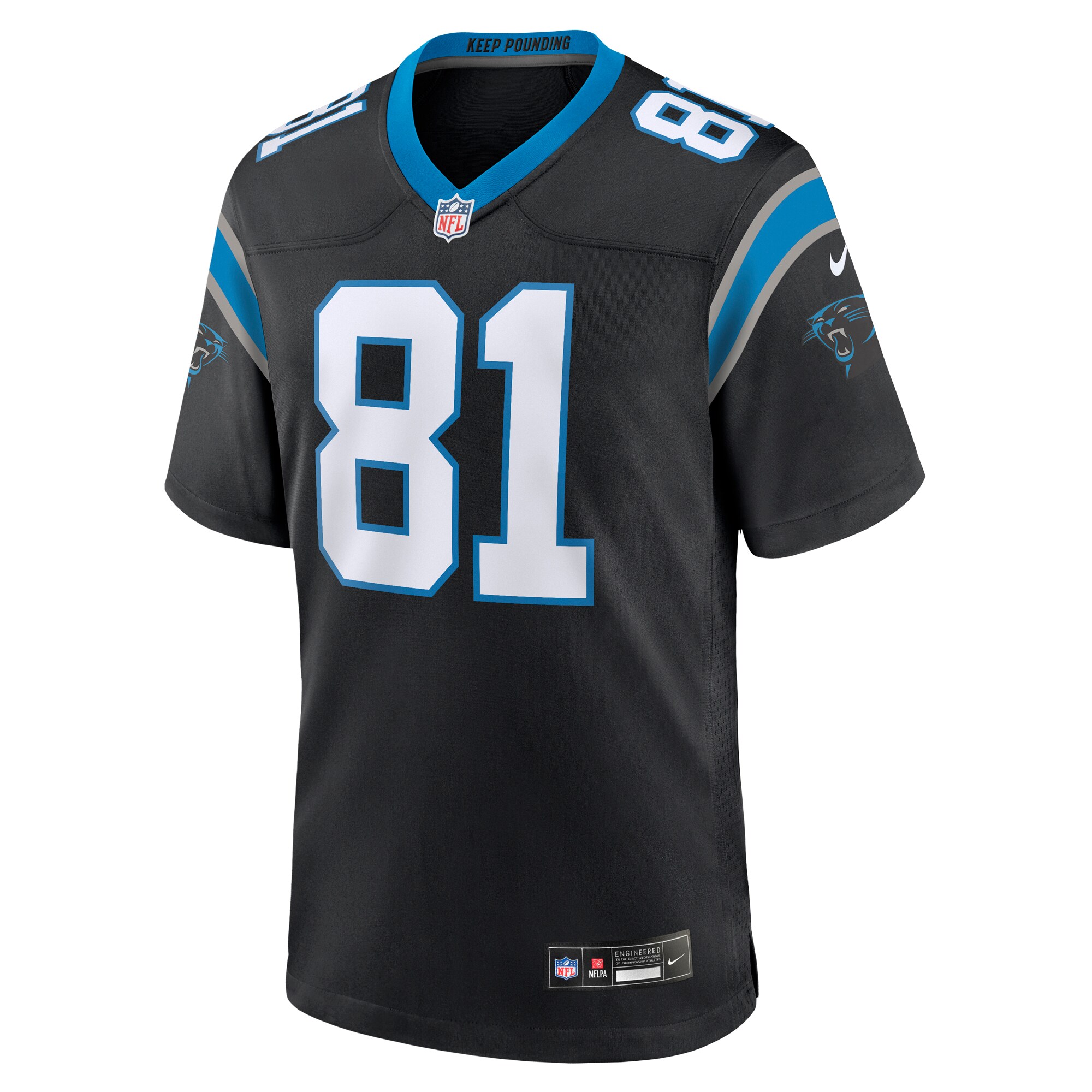 Hayden Hurst Carolina PanthersTeam Game Jersey - Black