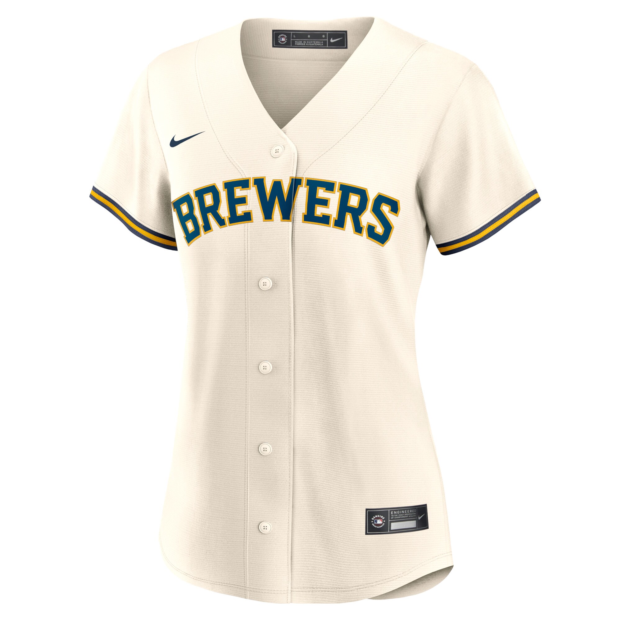 Christian Yelich Milwaukee Brewers Women's Home Replica Player Jersey - Cream