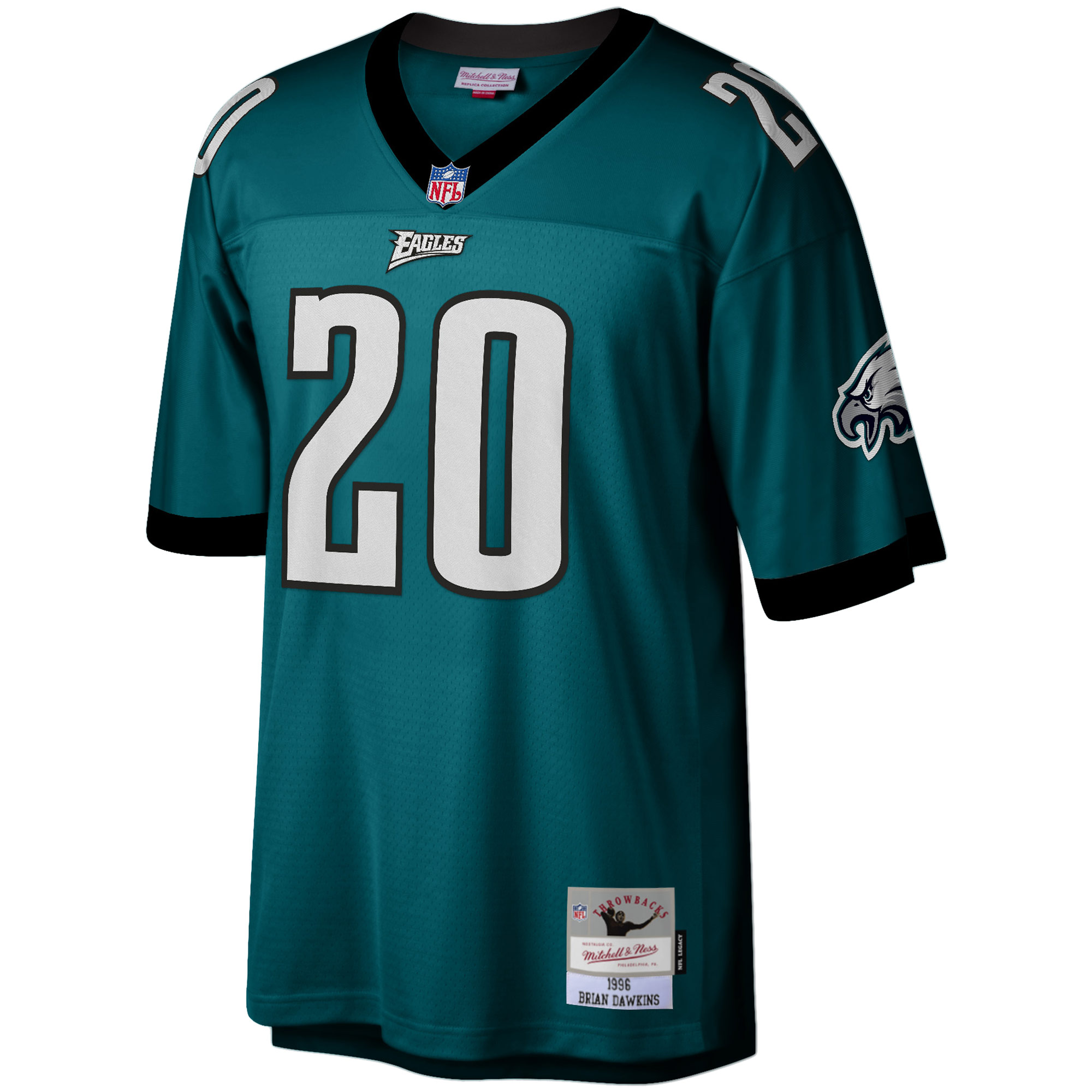 Brian Dawkins Philadelphia Eagles Mitchell & Ness 1996 Legacy Replica Jersey - Midnight Green