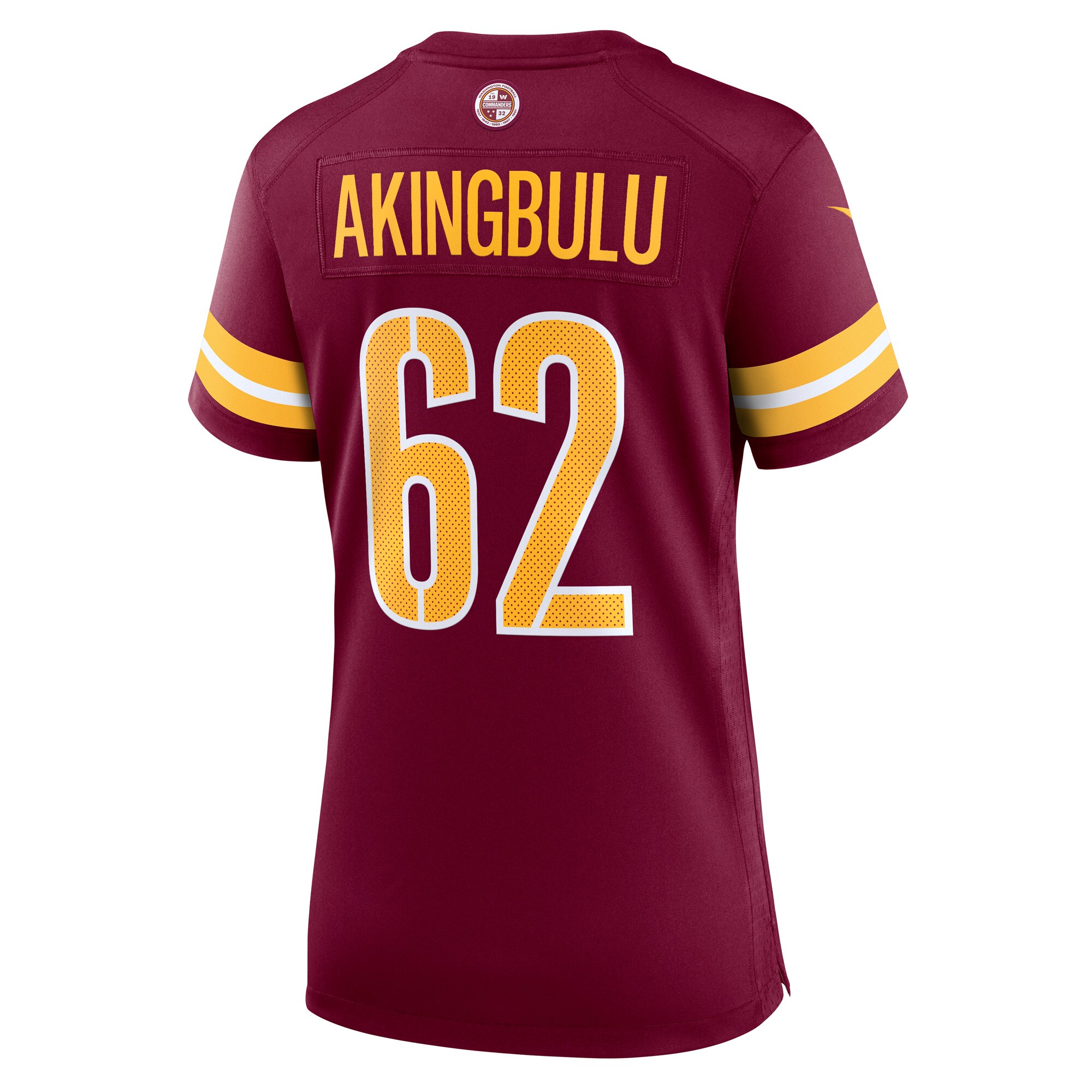Alex Akingbulu Washington Commanders Women's Game Player Jersey - Burgundy