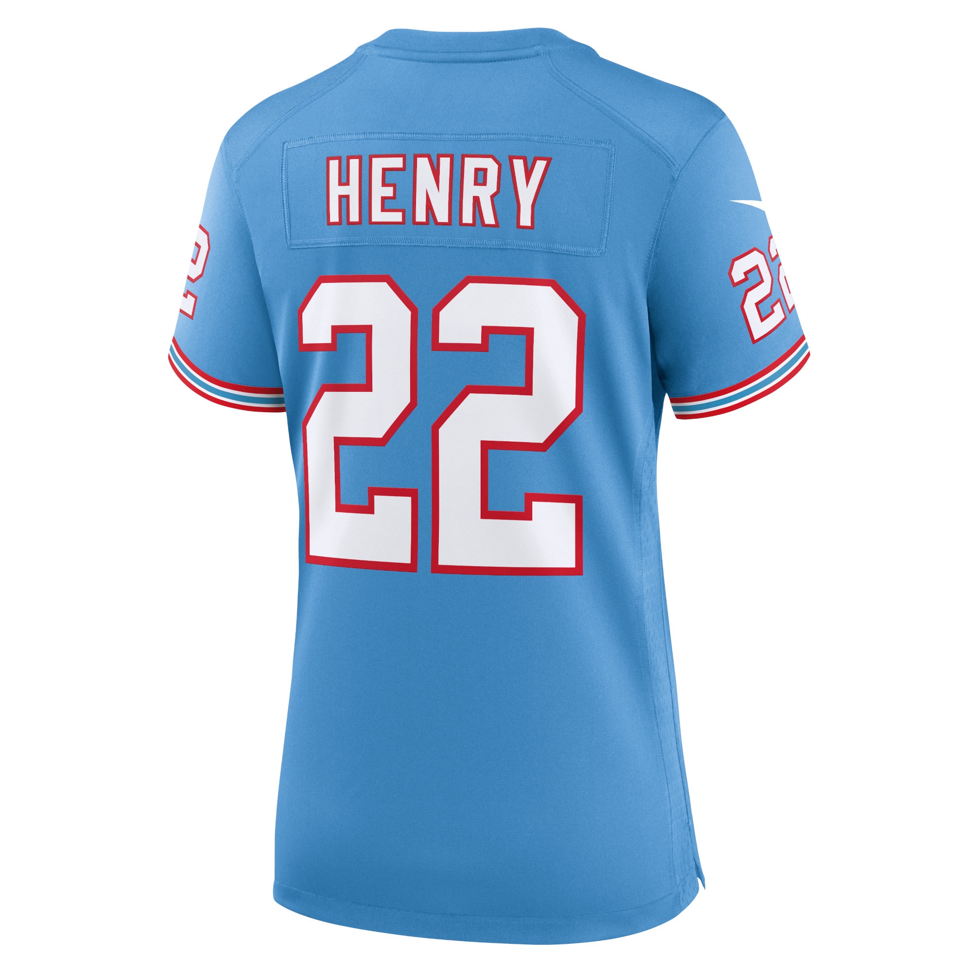 Derrick Henry Tennessee Titans Women's Oilers Throwback Alternate Game Player Jersey - Light Blue