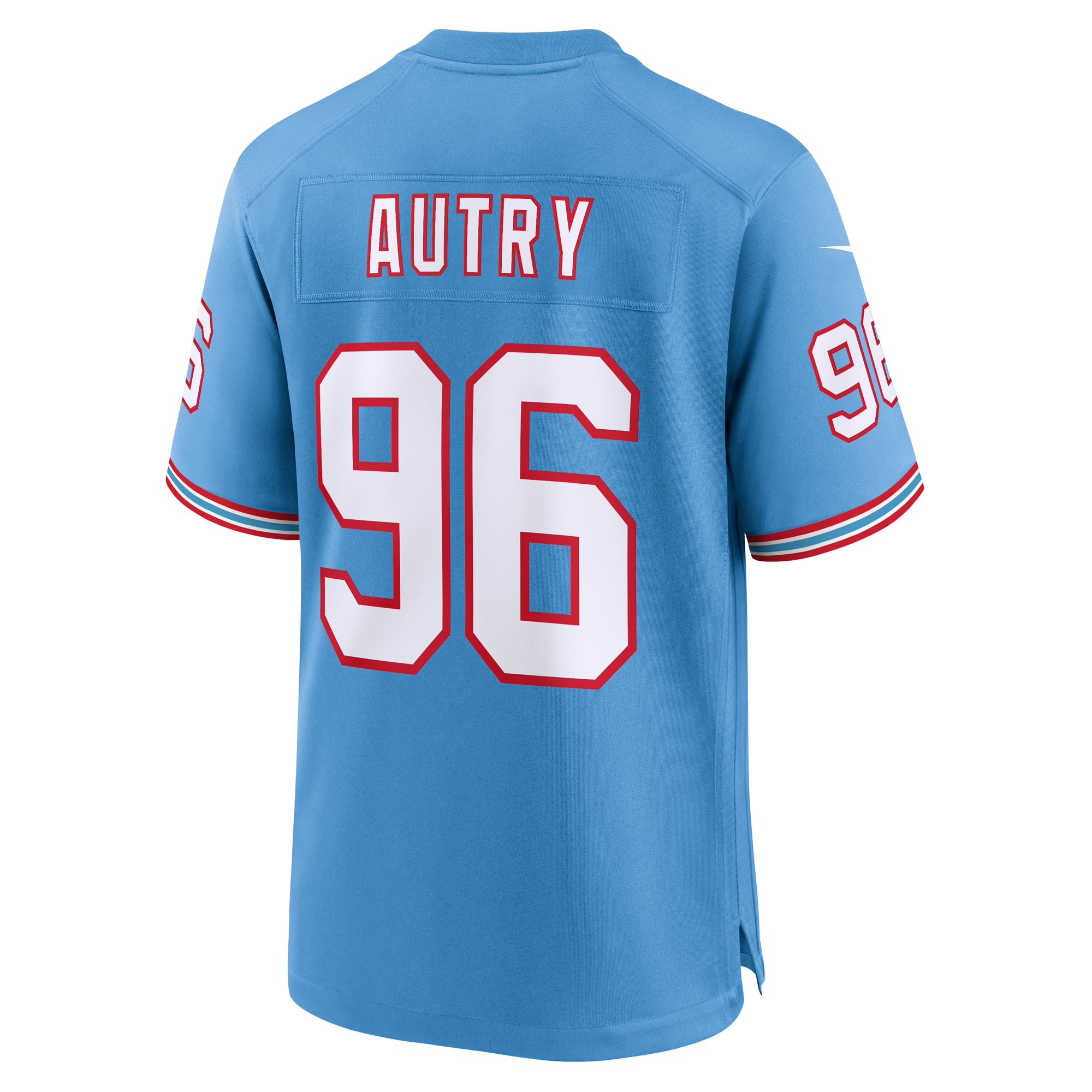 Denico Autry Tennessee TitansOilers Throwback Player Game Jersey - Light Blue